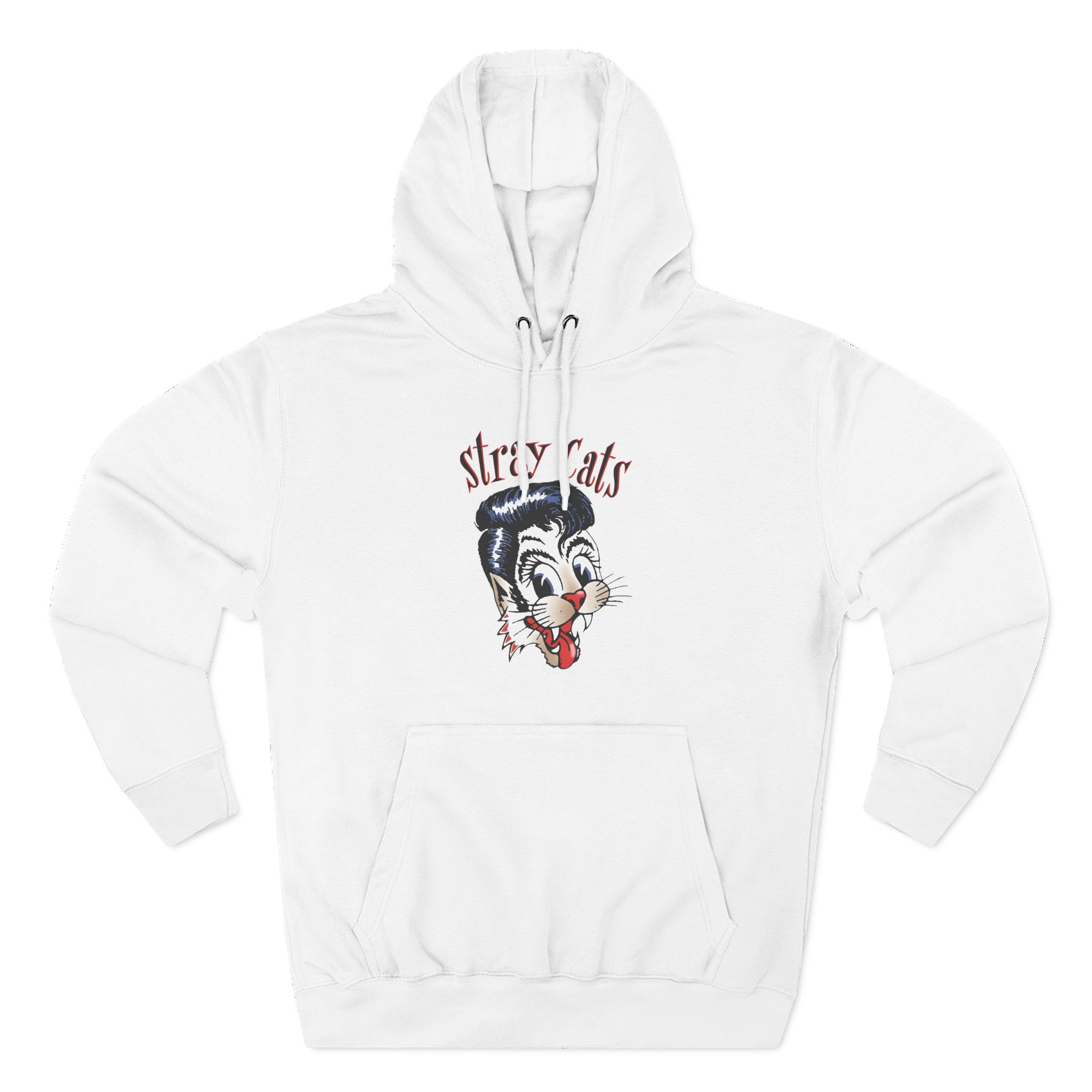 Stray Cats Airbrush Cat Three-Panel Fleece Hoodie