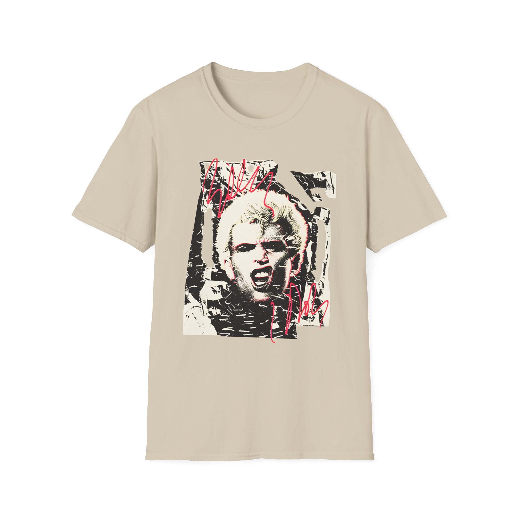 Billy Idol Shattered Photo Unisex Softstyle T-Shirt