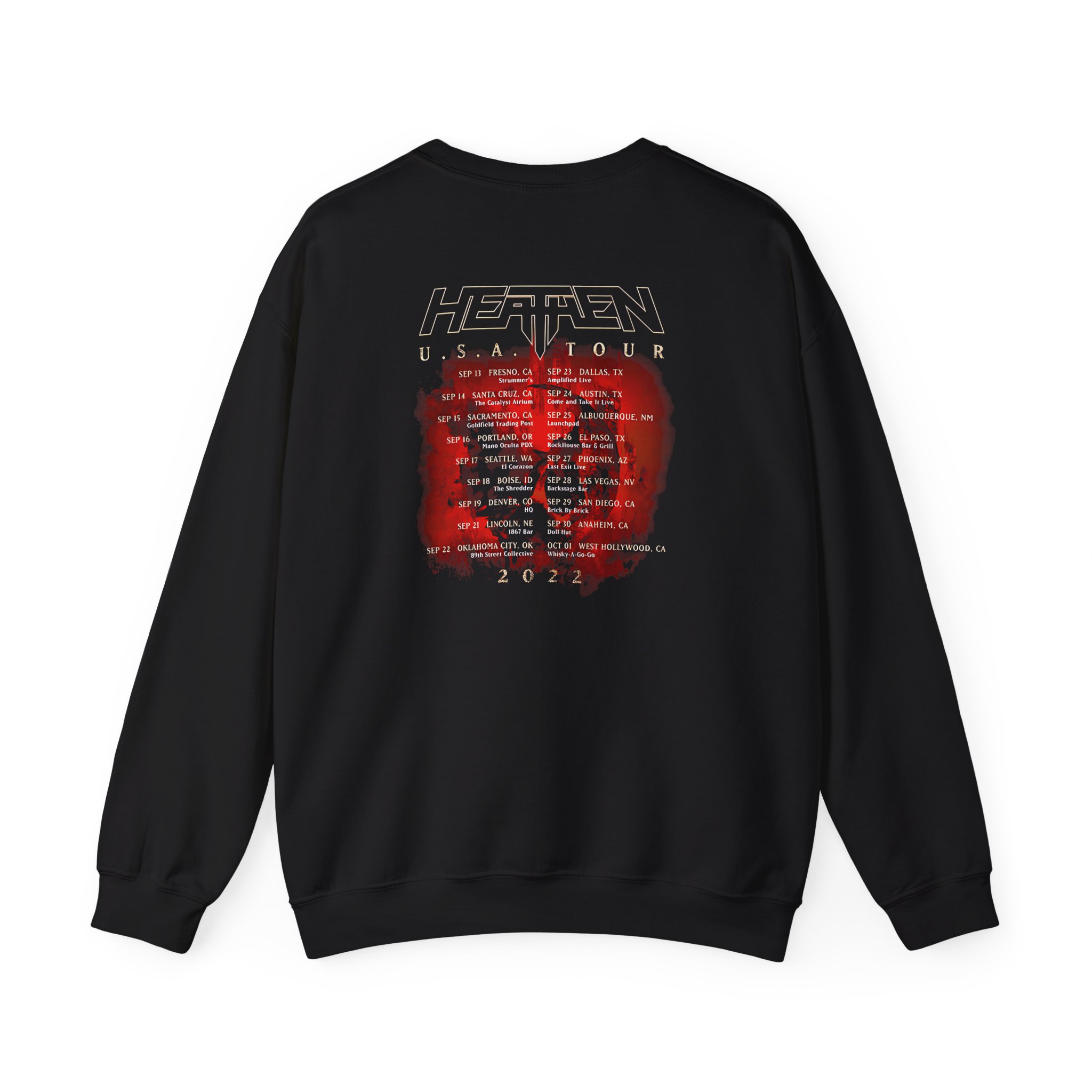 Heathen Empire of the Blind USA Tour 2022 Unisex Heavy Blendâ„¢ Crewneck Sweatshirt
