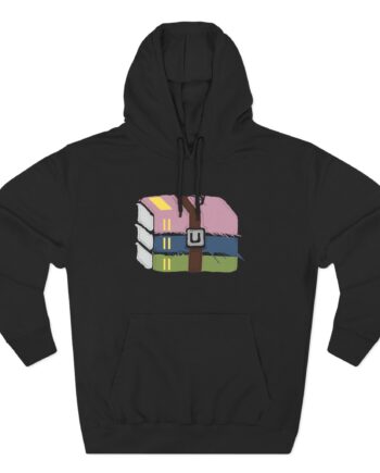 Winrar Frayed Logo Three-Panel Fleece Hoodie