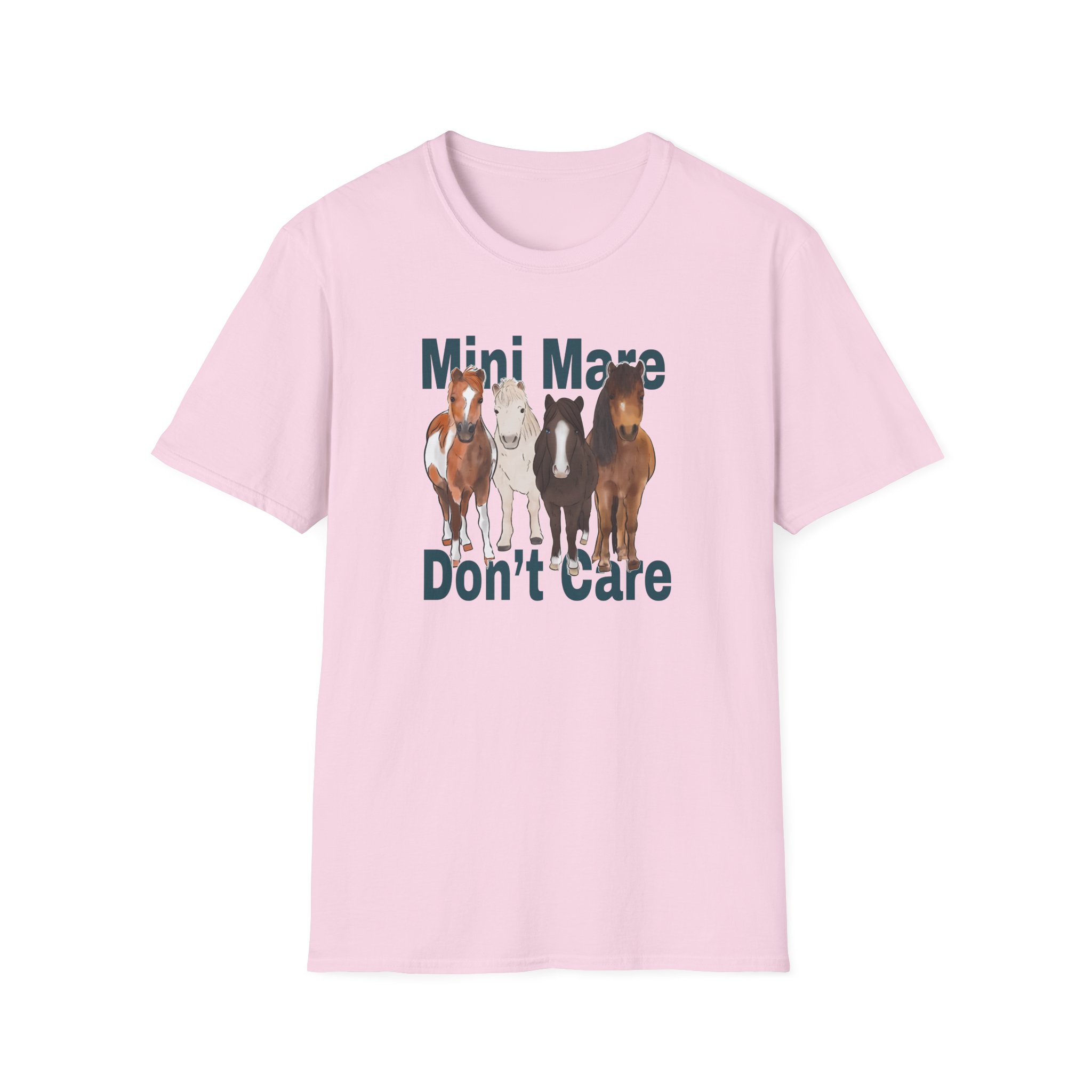 Katie Van Slyke Mini Mare Don't Care Unisex Softstyle T-Shirt