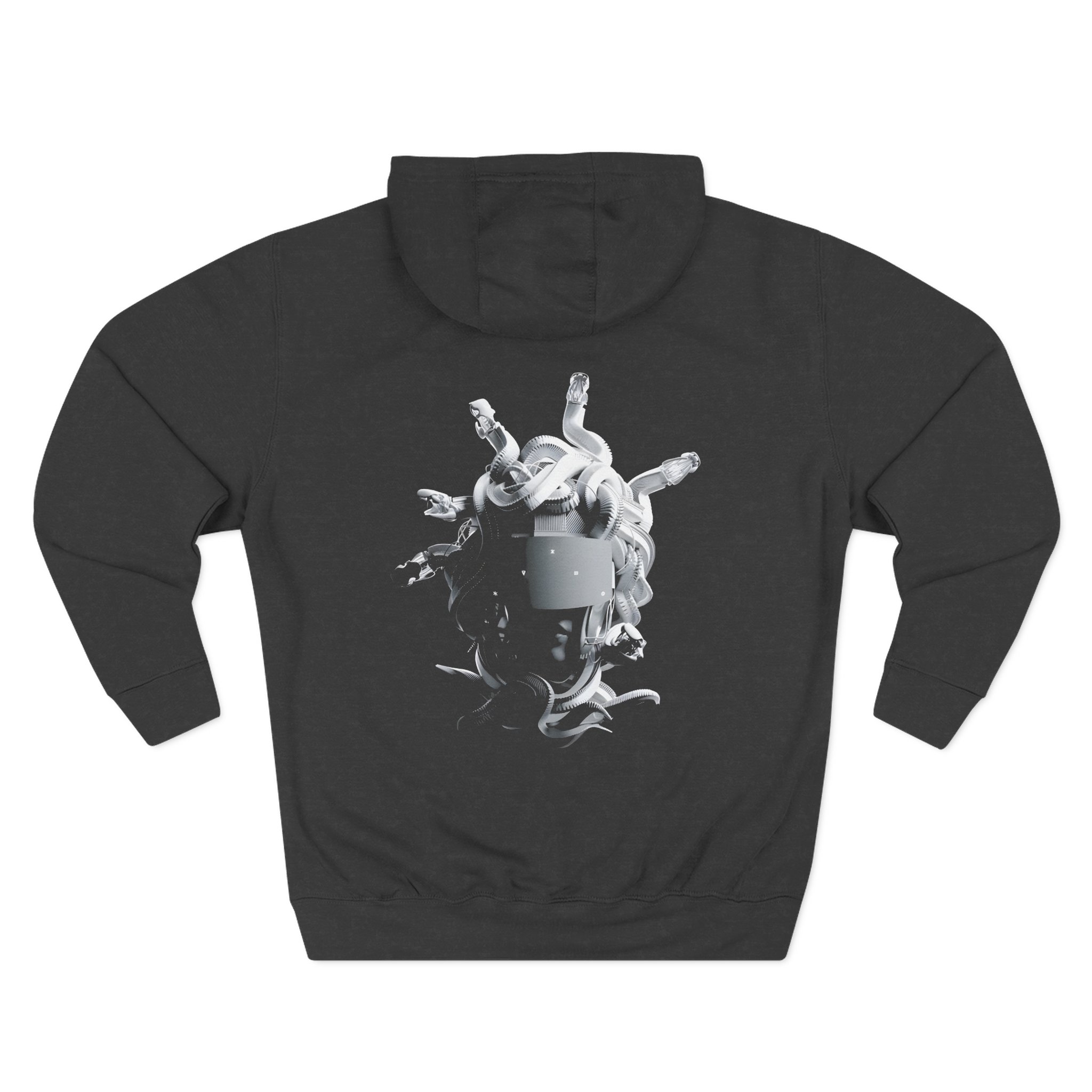 Meduza Greyscale Head Three-Panel Fleece Hoodie