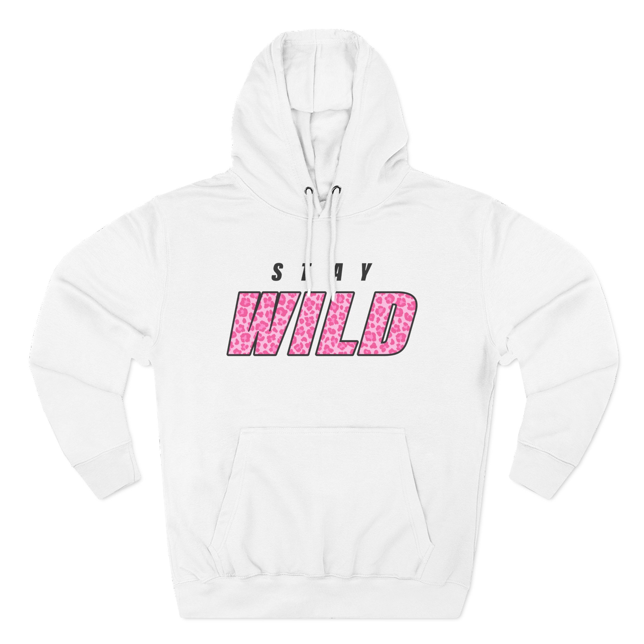 Wild Pink Three-Panel Fleece Hoodie