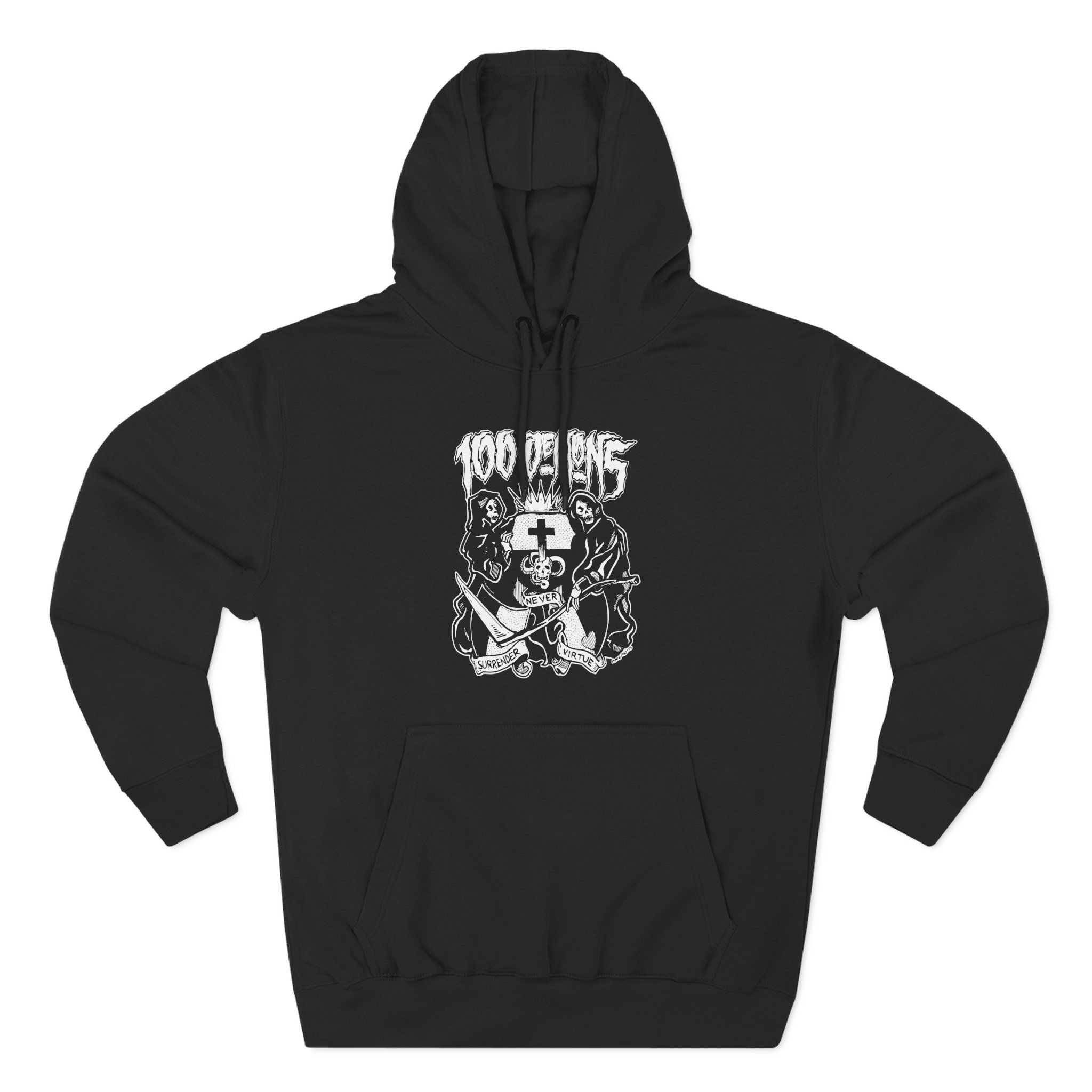 100 Demons Three-Panel Fleece Hoodie