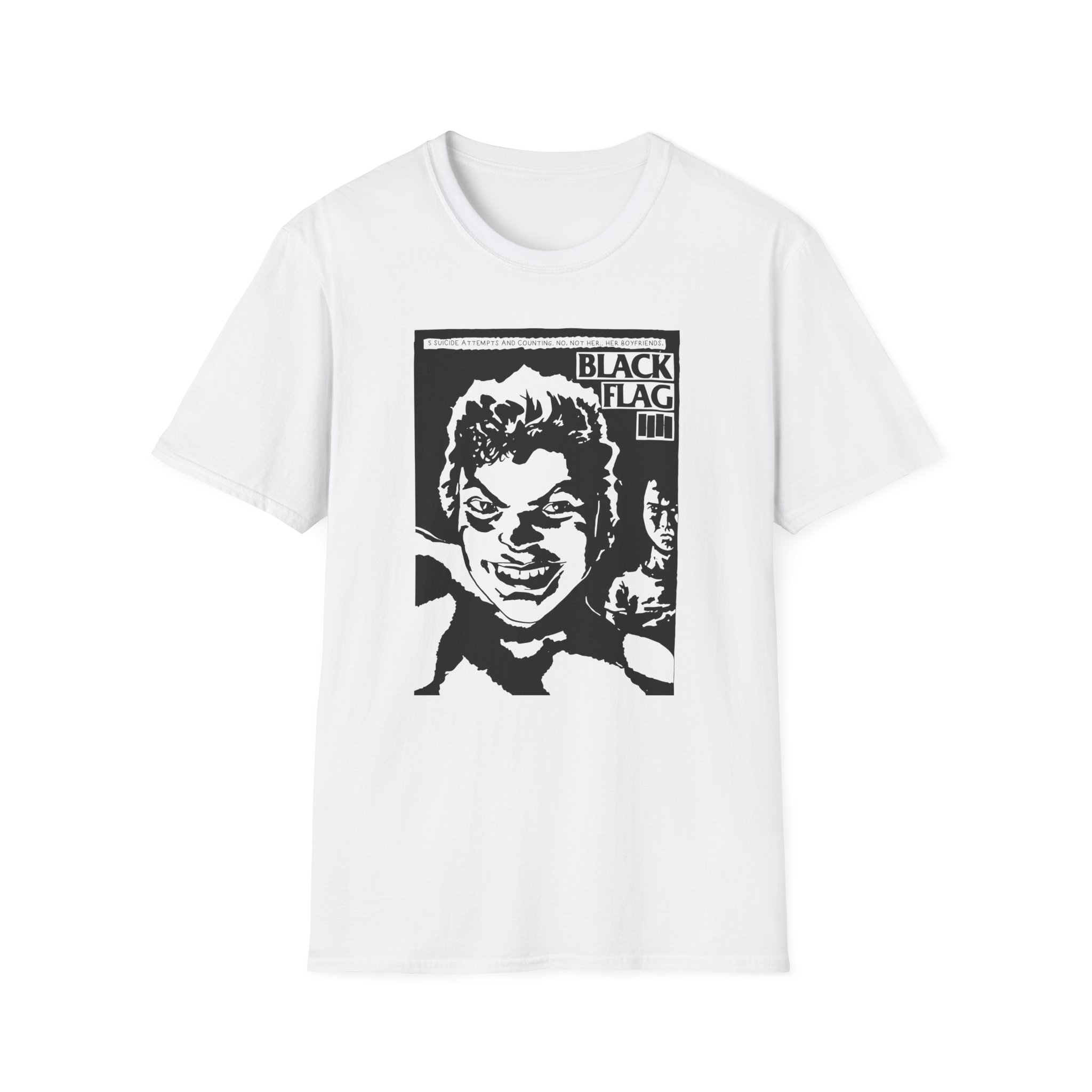 Black Flag Suicide Flyer Unisex Softstyle T-Shirt