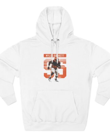 Myles Garrett Grunge Three-Panel Fleece Hoodie