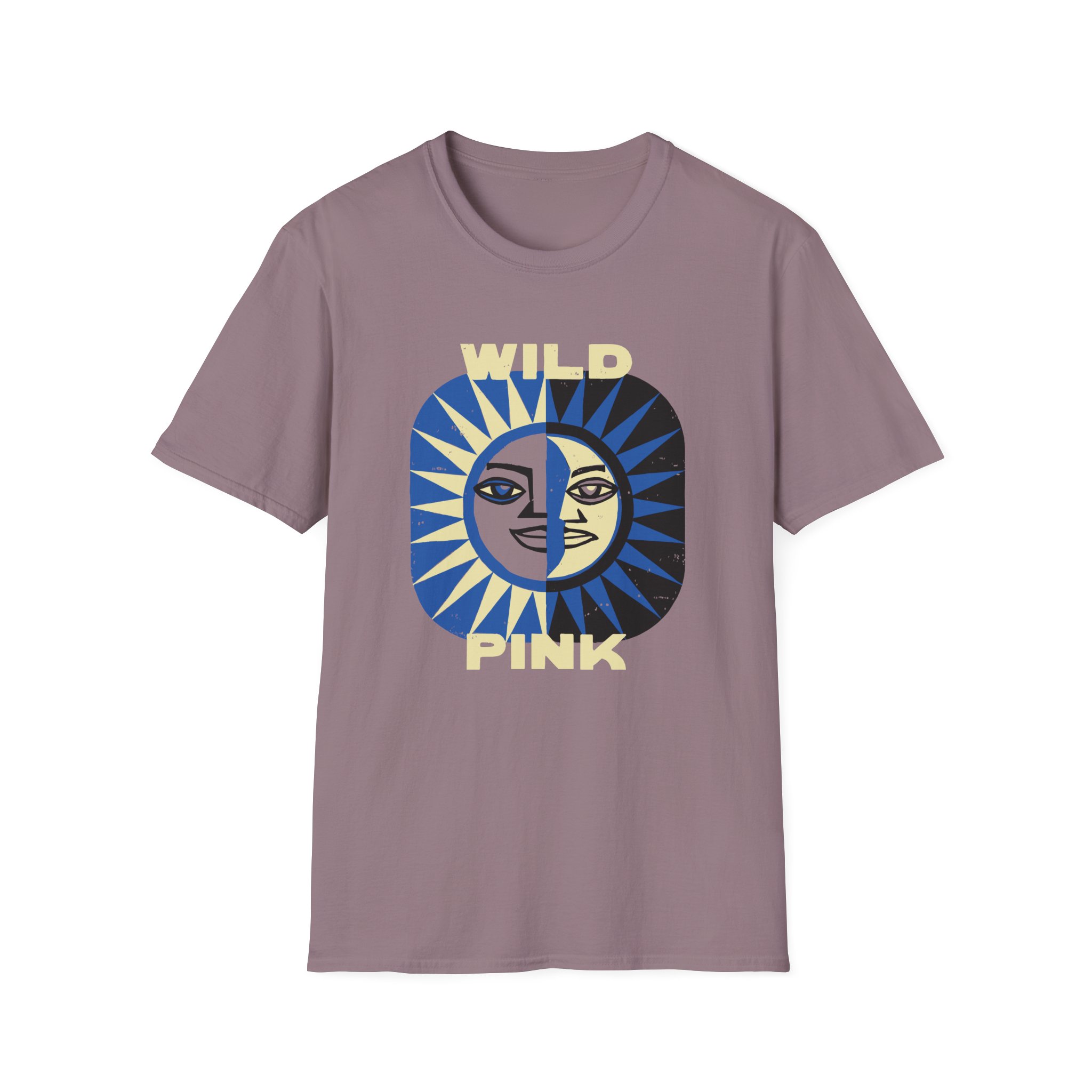 Wild Pink Sun Moon Unisex Softstyle T-Shirt