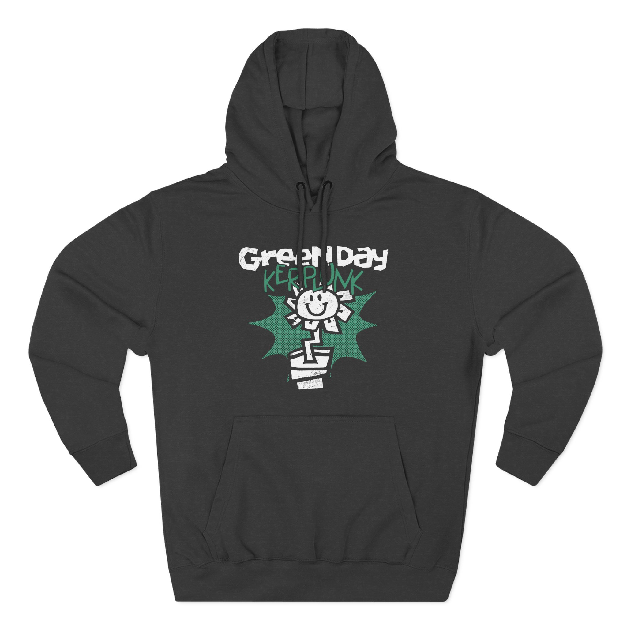 Green Day Kerplunk Vintage Flower Three-Panel Fleece Hoodie