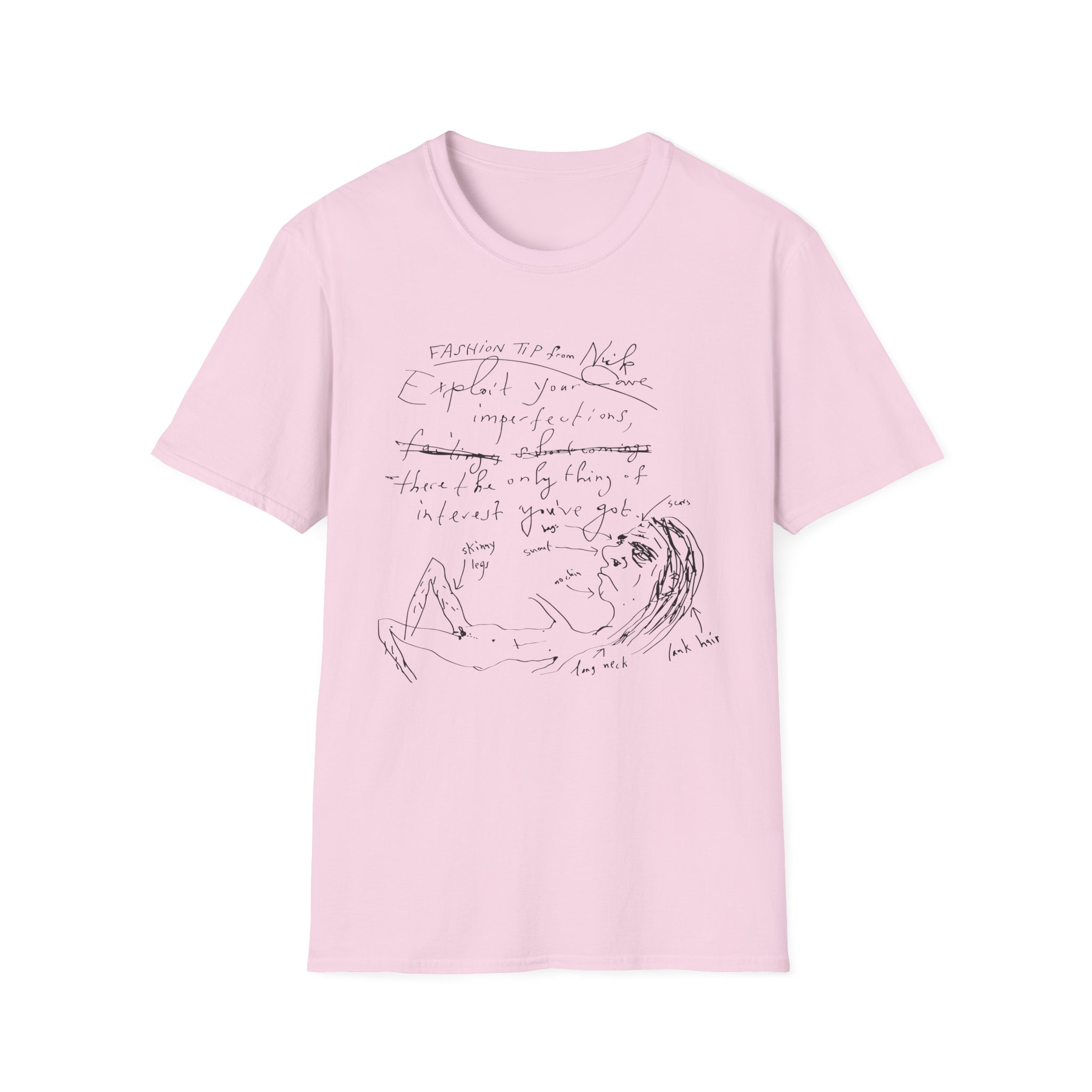 Nick Cave Fashion Tips Unisex Softstyle T-Shirt