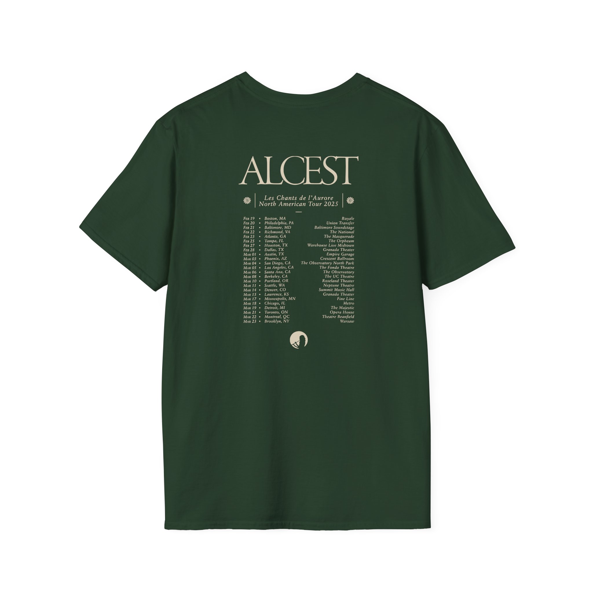 Alcest Les Chants De L'aurore North American Tour 2025 Unisex Softstyle T-Shirt