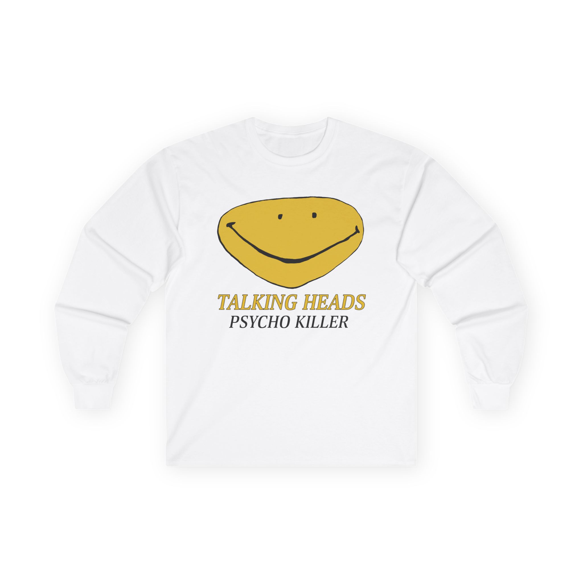 Talking Heads Smiley Face Psycho Killer Unisex Ultra Cotton Long Sleeve Tee