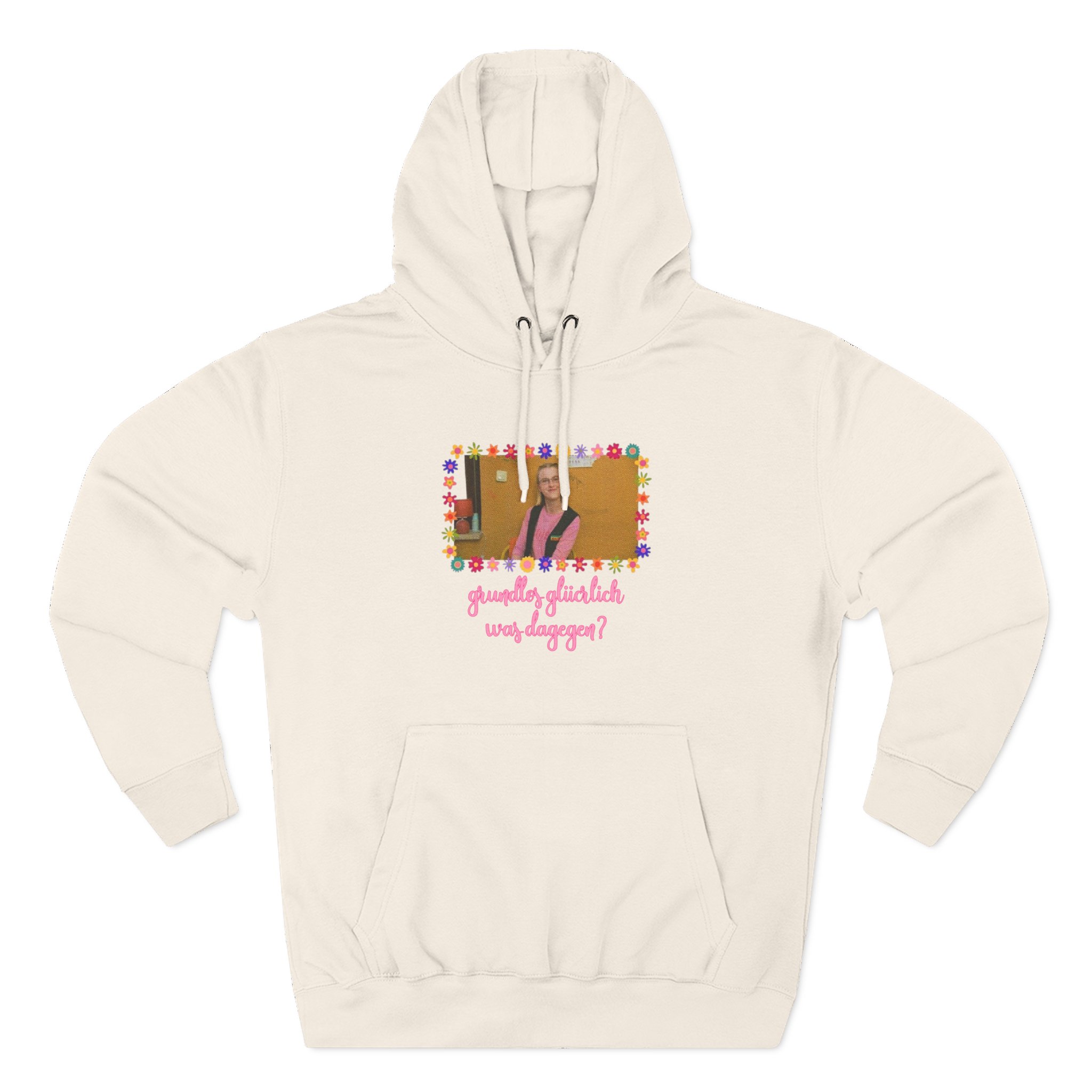 Feinkost Kolinski - Grundlos Glücklich Was Dagegen Three-Panel Fleece Hoodie