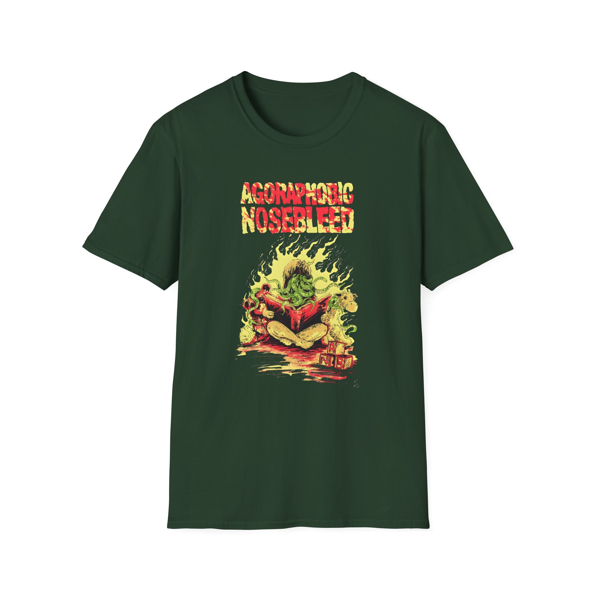 Agoraphobic Nosebleed Octo Book Unisex Softstyle T-Shirt