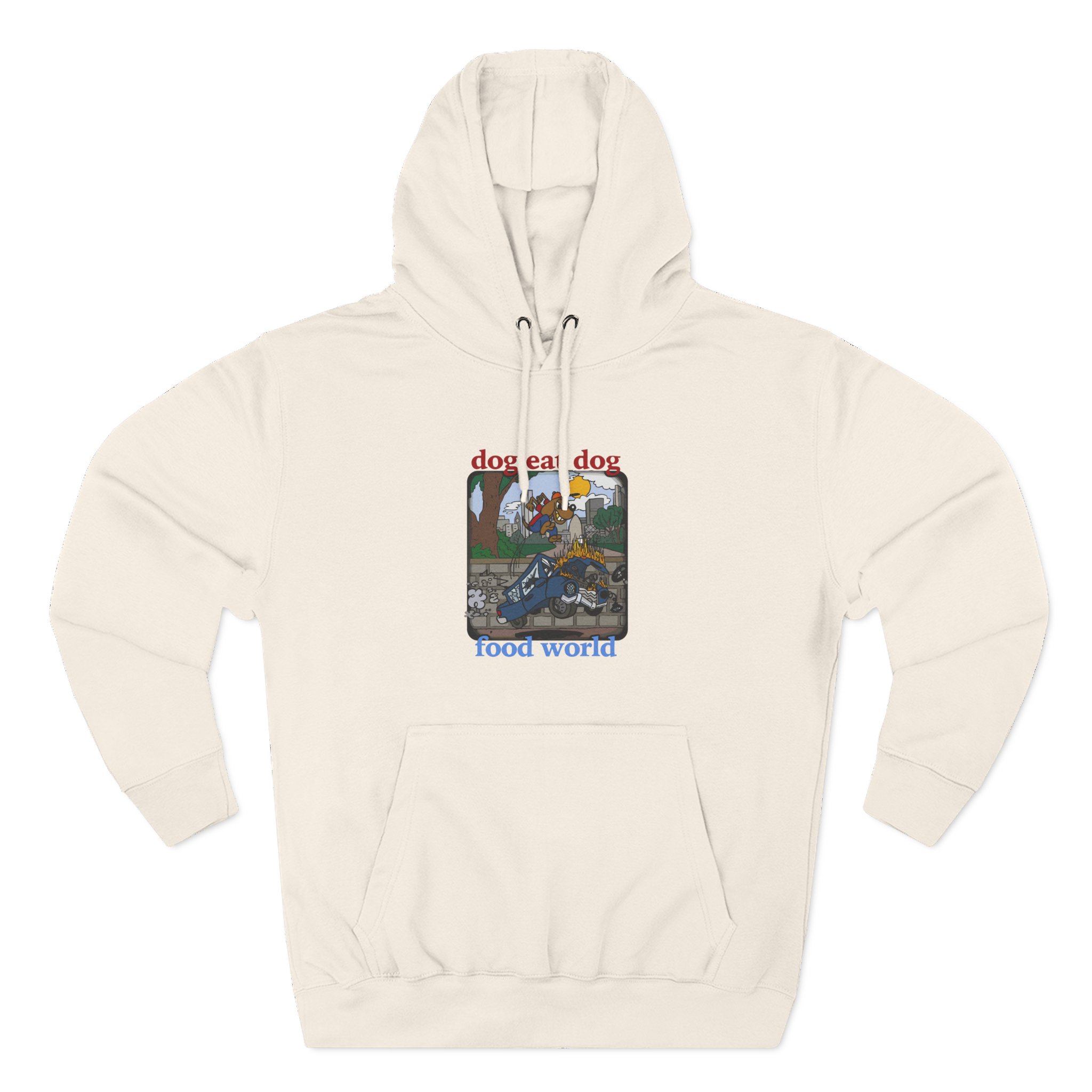 Niko B Cartoon Dog Three-panel Fleece Hoodie