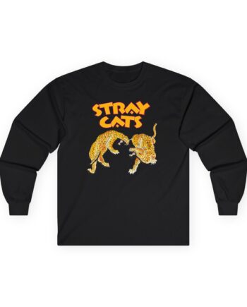 Stray Cats Cheetah Unisex Ultra Cotton Long Sleeve Tee