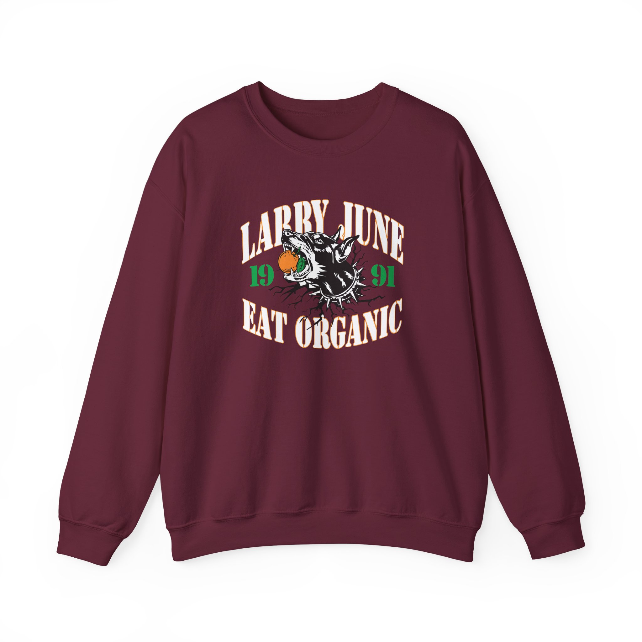 Larry June Eat Organic Unisex Heavy Blendâ„¢ Crewneck Sweatshirt