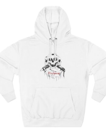 Discharge Three Skulls Three-Panel Fleece Hoodie