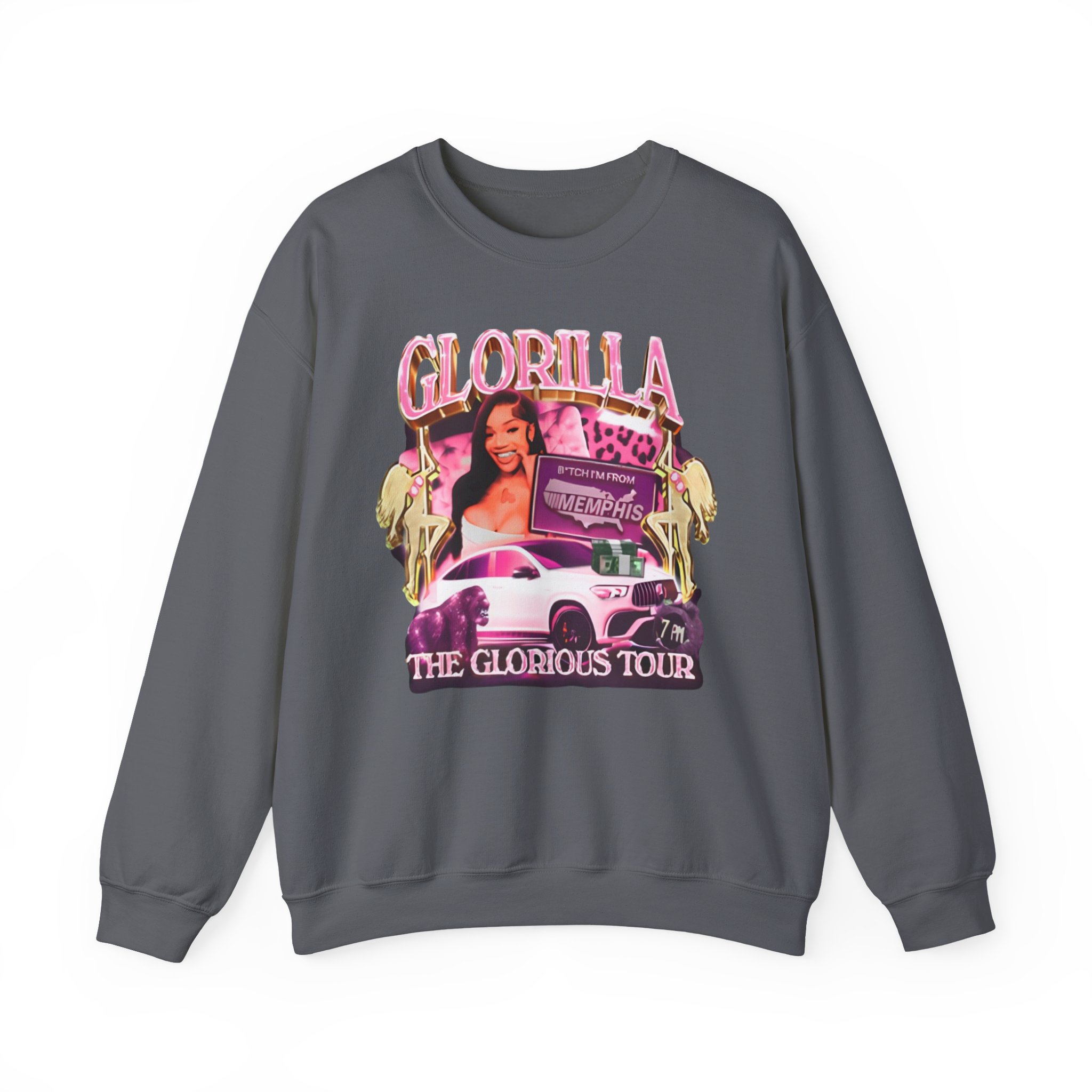 Glorilla Glorious Tour From Memphis Unisex Heavy Blendâ„¢ Crewneck Sweatshirt