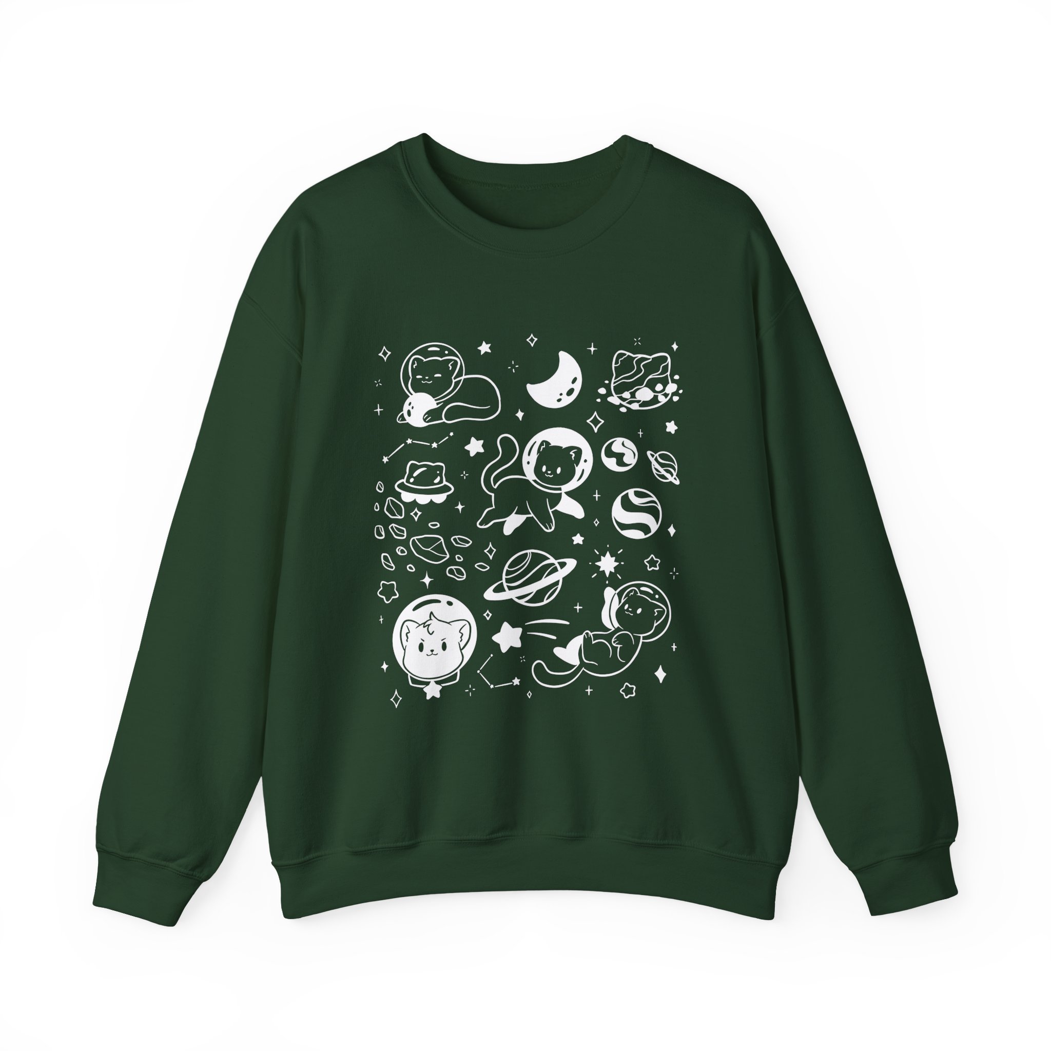 Shubble Space Cats Unisex Heavy Blendâ„¢ Crewneck Sweatshirt