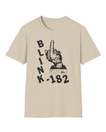 Blink 182 Pink Middle Finger Unisex Softstyle T-Shirt