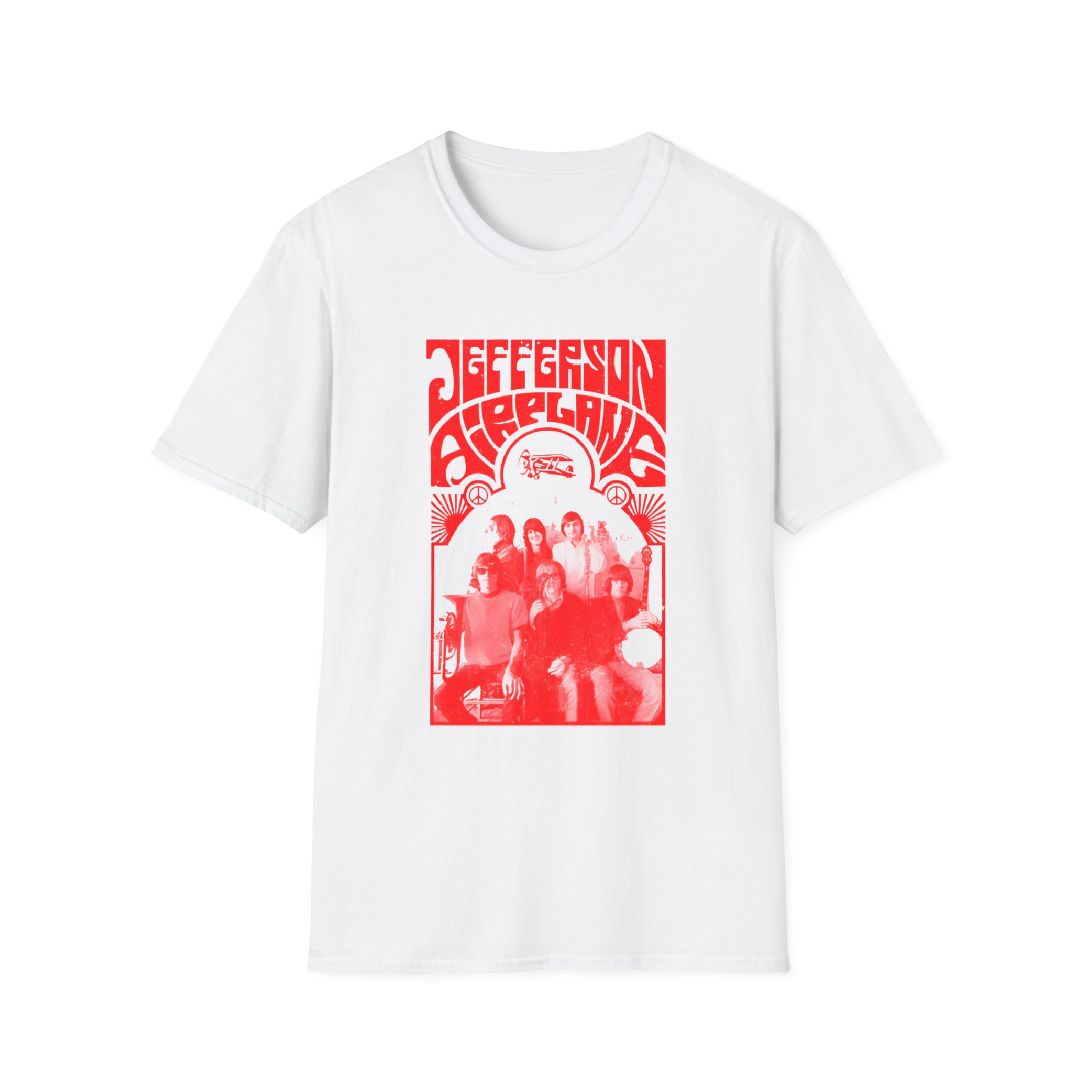 Jefferson Airplane Band Photo Unisex Softstyle T-Shirt