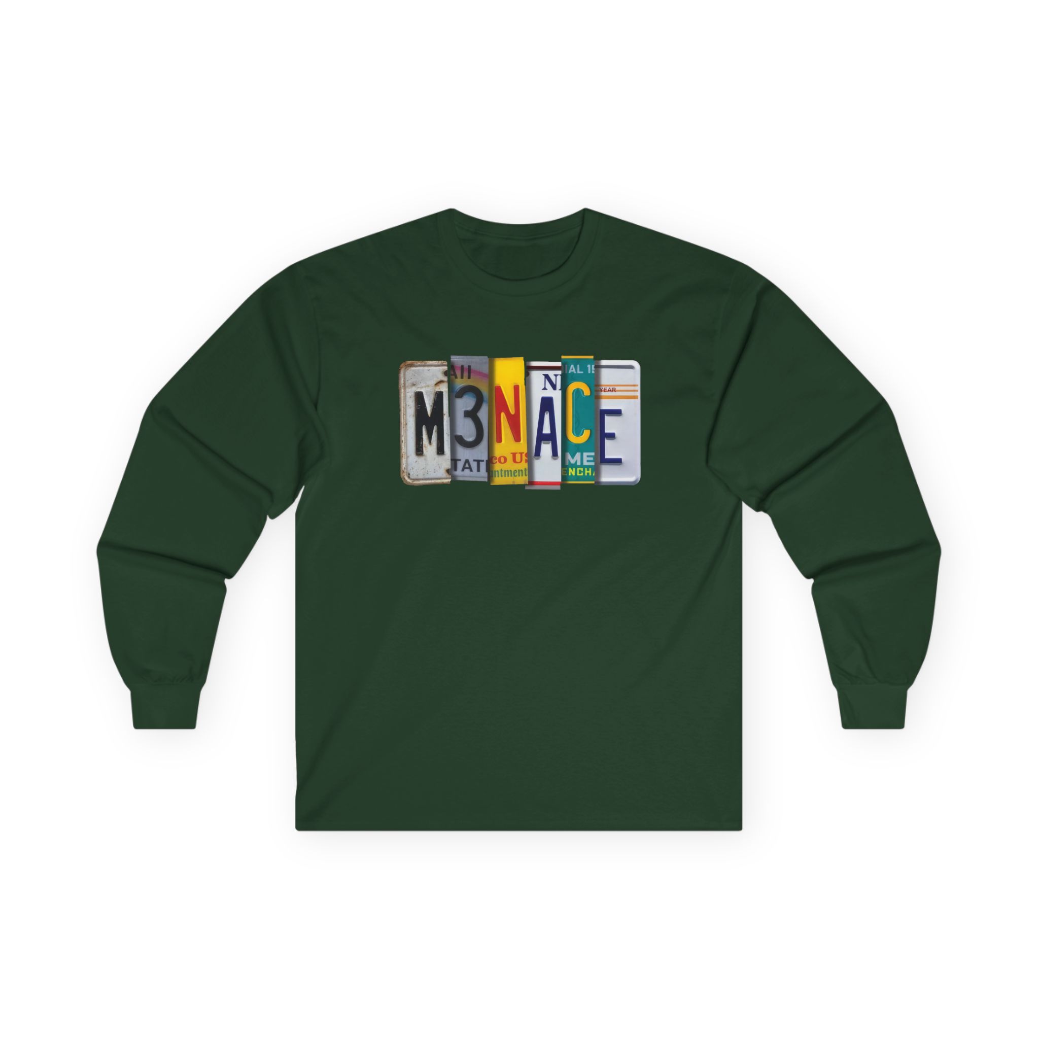 Kanel Joseph Menace License Plate Unisex Ultra Cotton Long Sleeve Tee