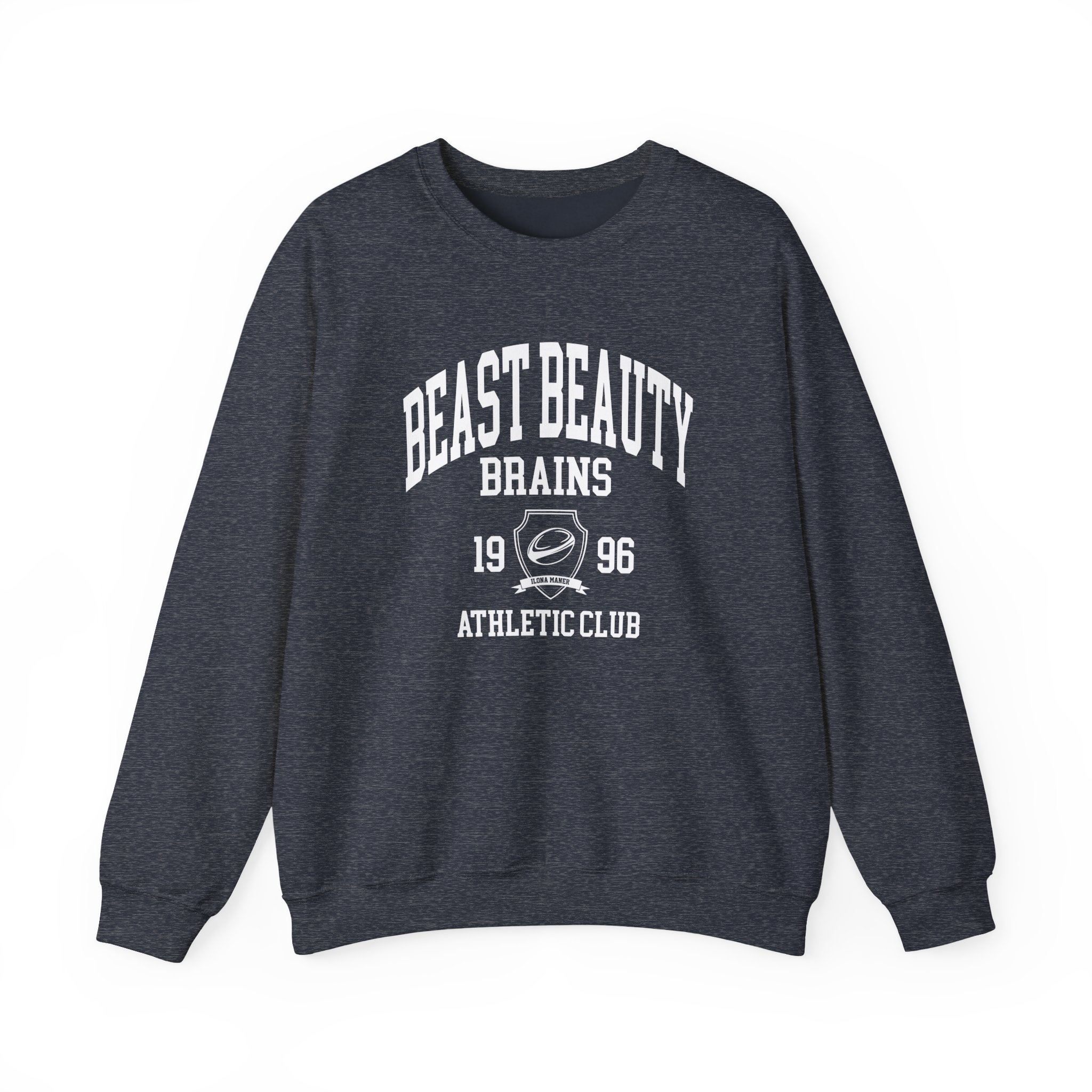 Ilona Maher Beast Beauty Brains Athletic Club Unisex Heavy Blendâ„¢ Crewneck Sweatshirt