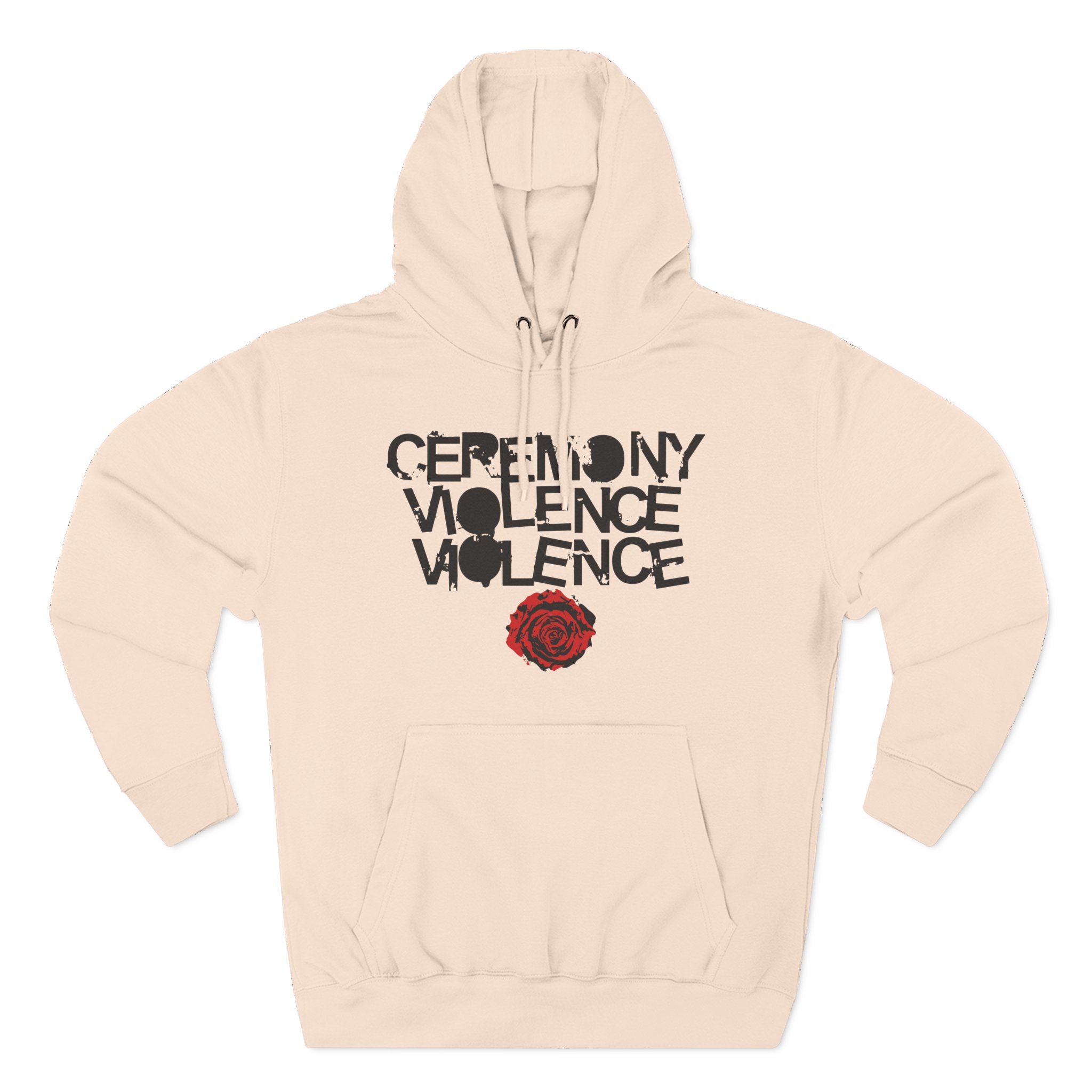 Ceremony Violence Violence Three-Panel Fleece Hoodie