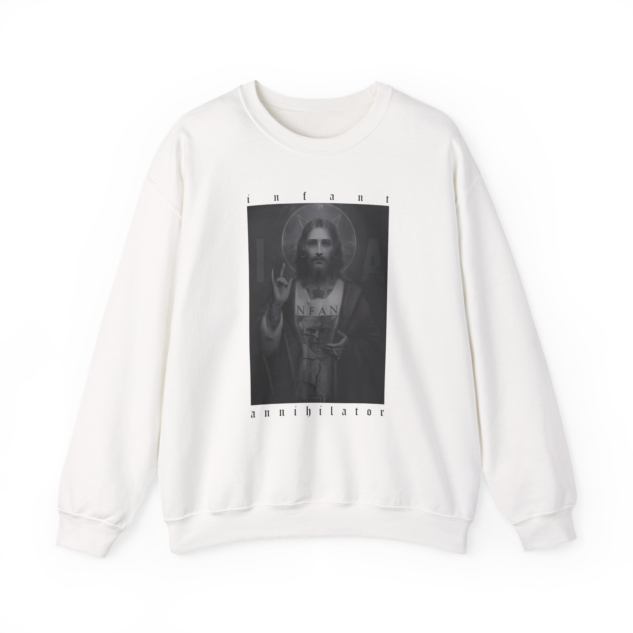 Infant Annihilator Jesus Unisex Heavy Blendâ„¢ Crewneck Sweatshirt