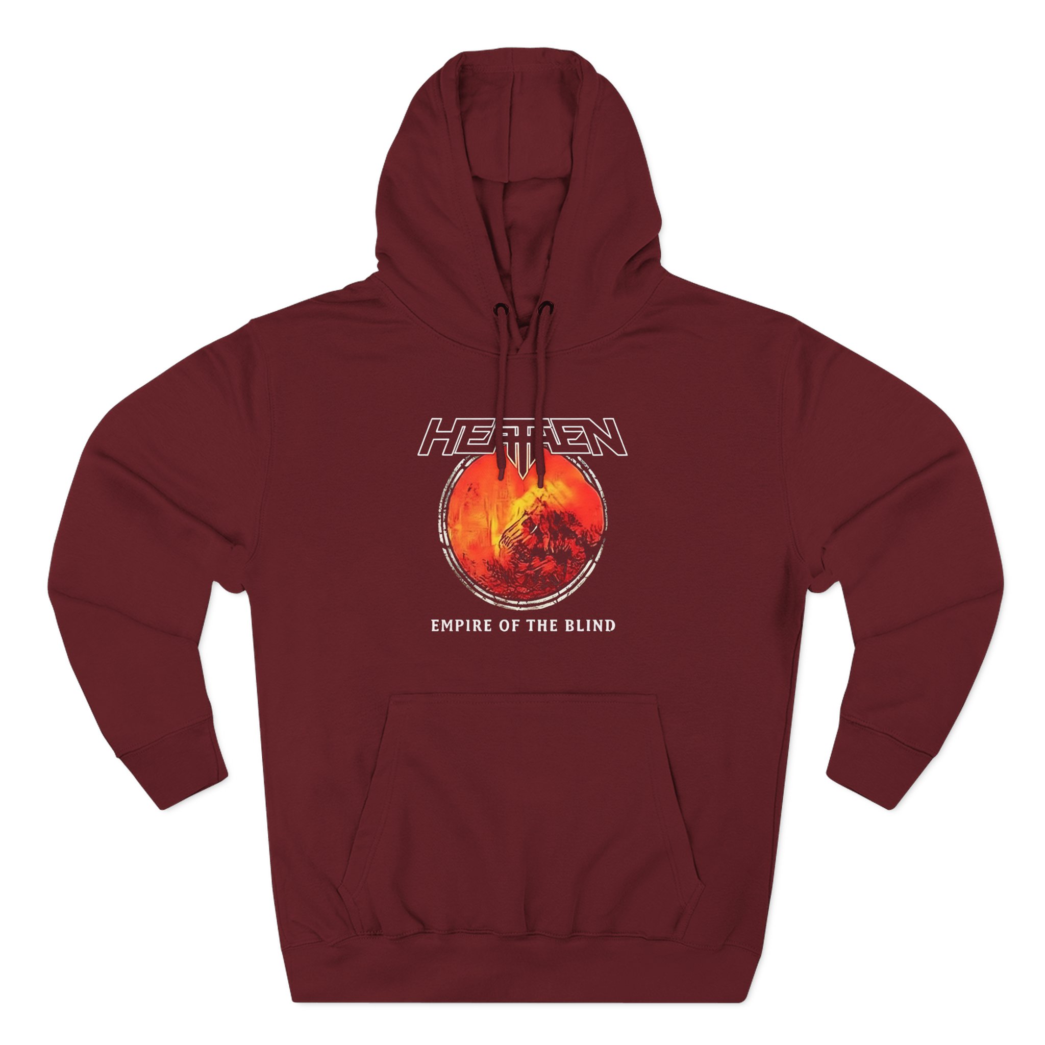 Heathen Empire of the Blind Australia Tour 2022 Three-Panel Fleece Hoodie