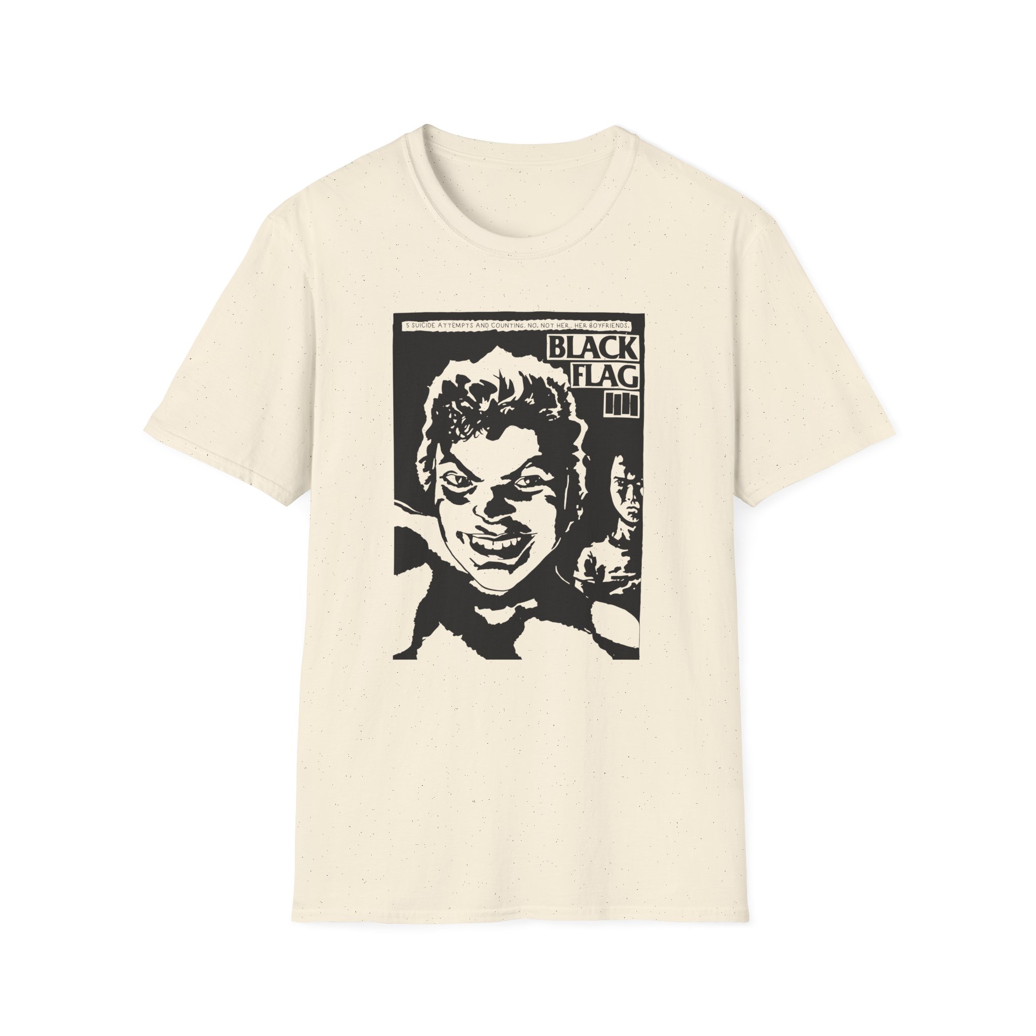 Black Flag Suicide Flyer Unisex Softstyle T-Shirt