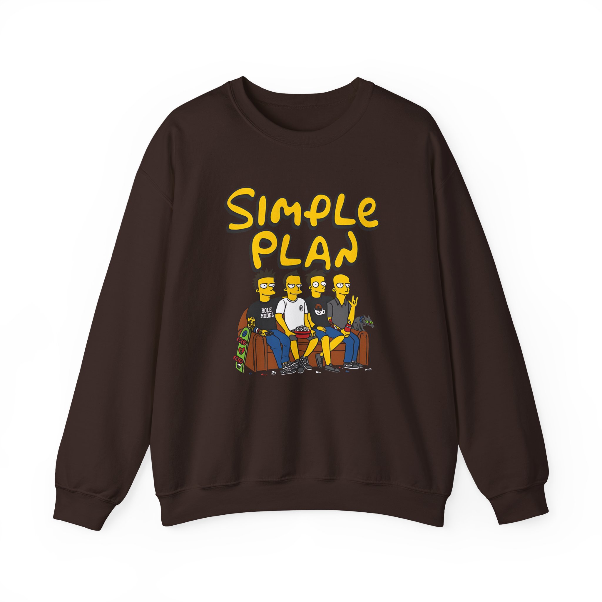 Simple Plan Band on the Couch Unisex Heavy Blendâ„¢ Crewneck Sweatshirt