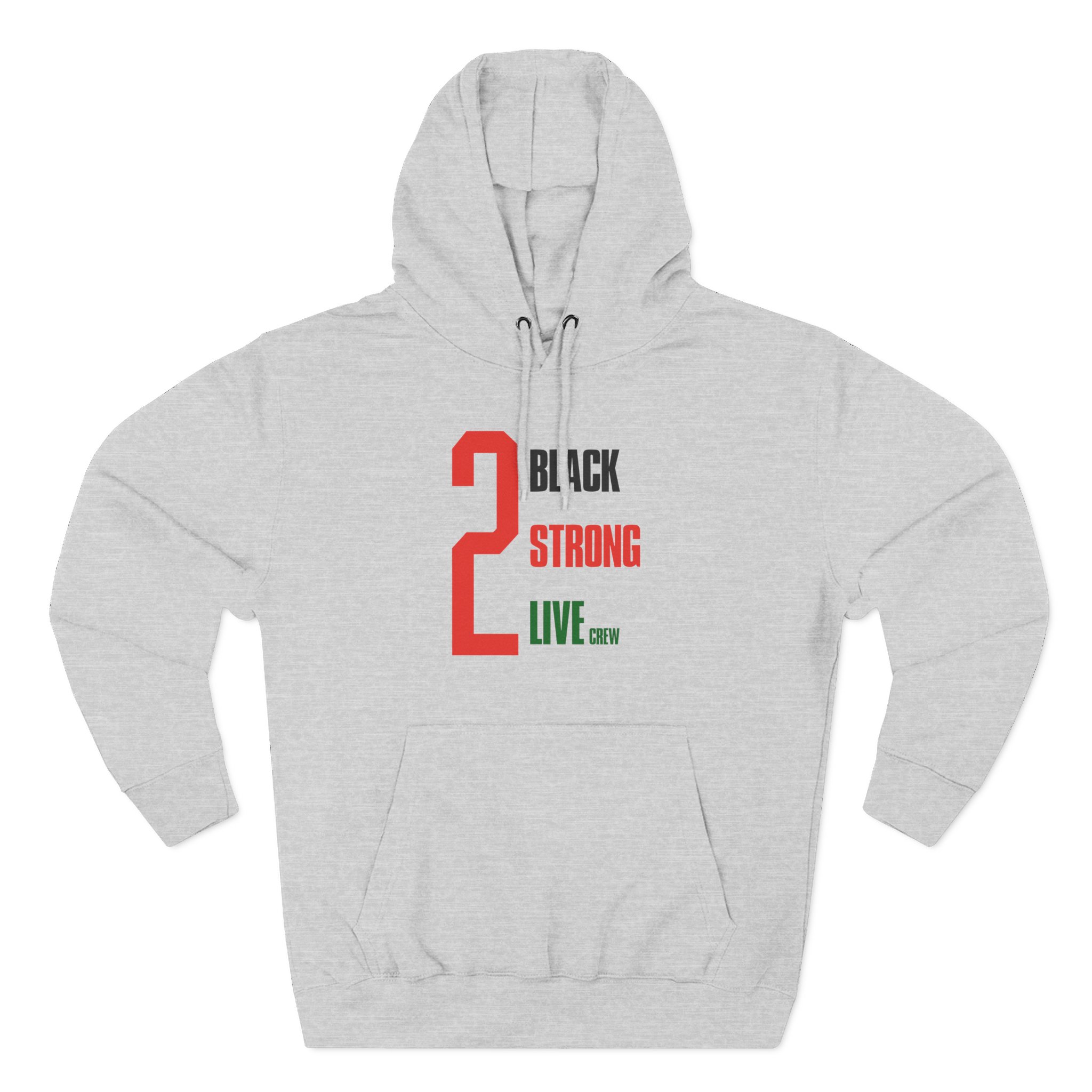 2 Live Crew Black Strong Three-Panel Fleece Hoodie