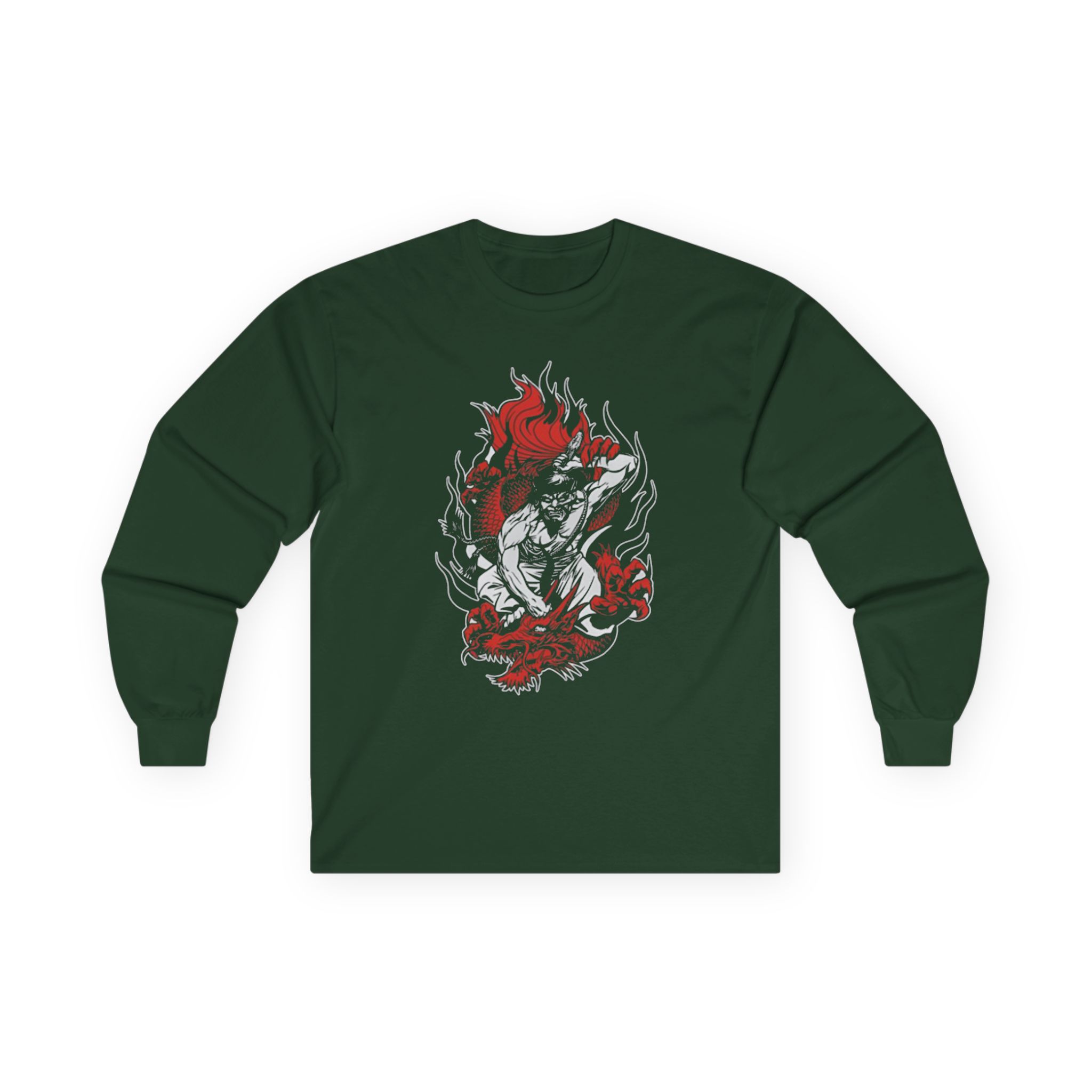 100 Demons Samurai Dragon Unisex Ultra Cotton Long Sleeve Tee