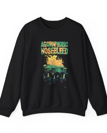 Agoraphobic Nosebleed Burning Coffin Unisex Heavy Blend™ Crewneck Sweatshirt