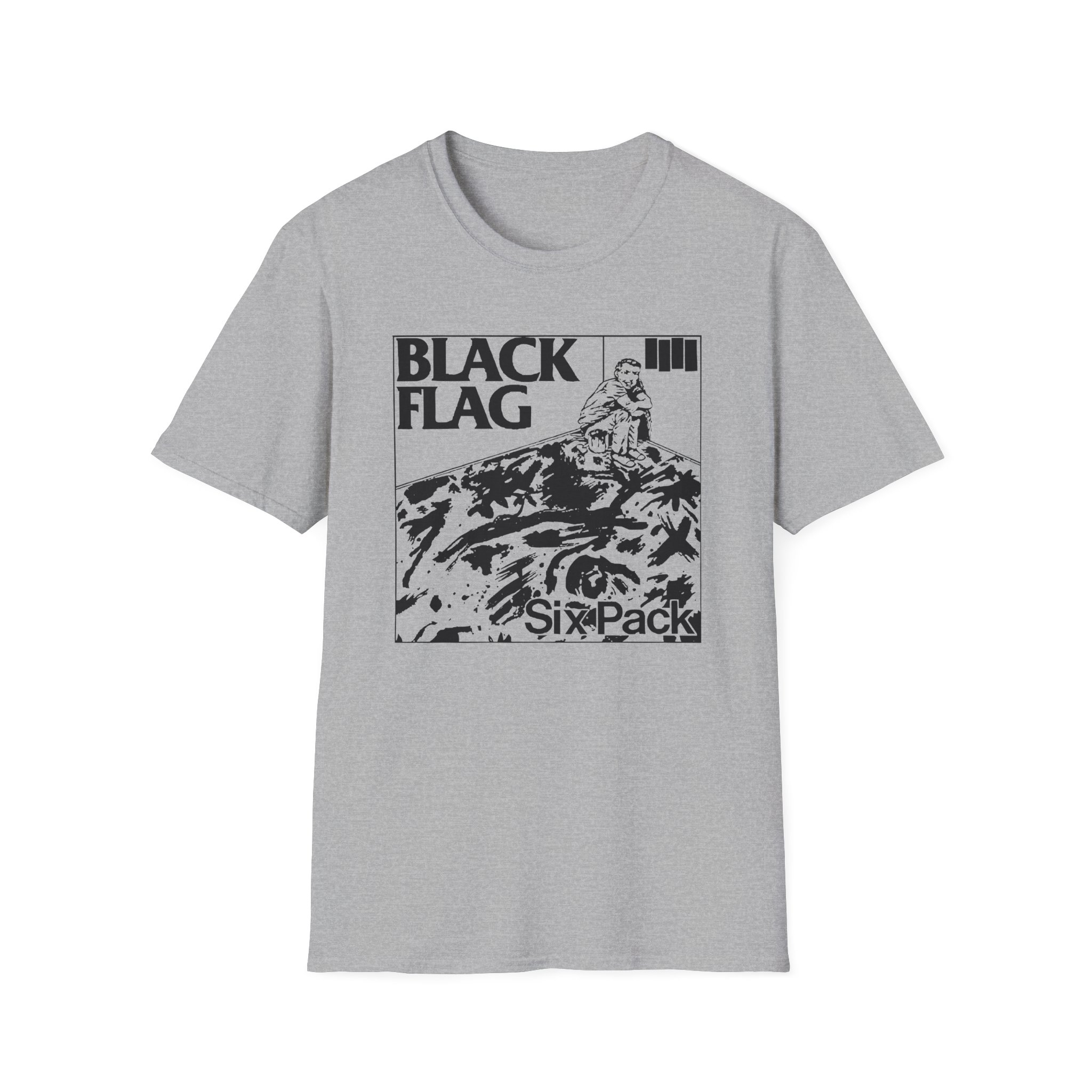 Black Flag Six Pack Unisex Softstyle T-Shirt