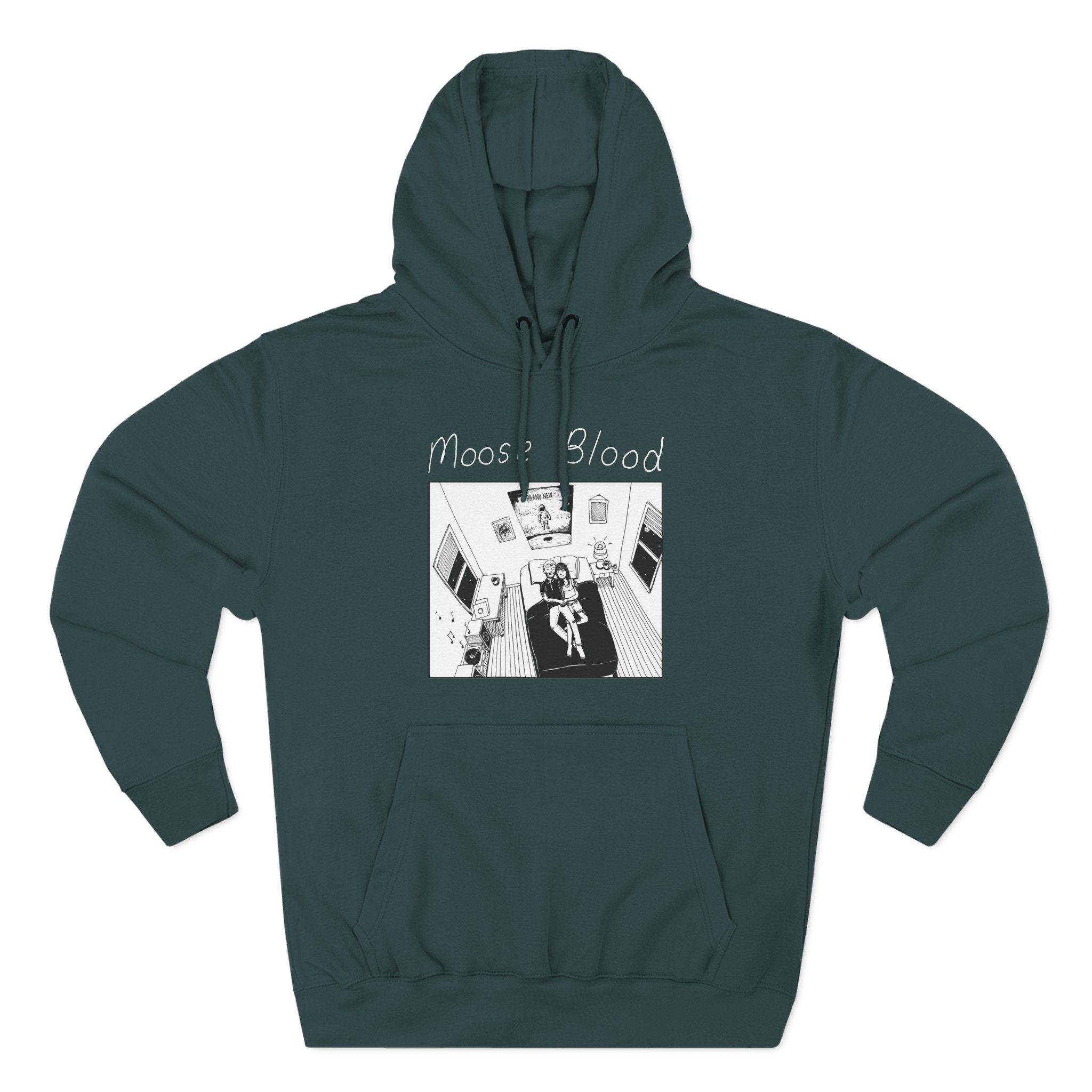Moose Blood Band Three-Panel Fleece Hoodie