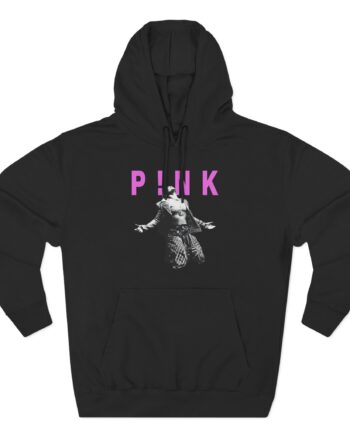 Pink Trustfall Praise Three-Panel Fleece Hoodie