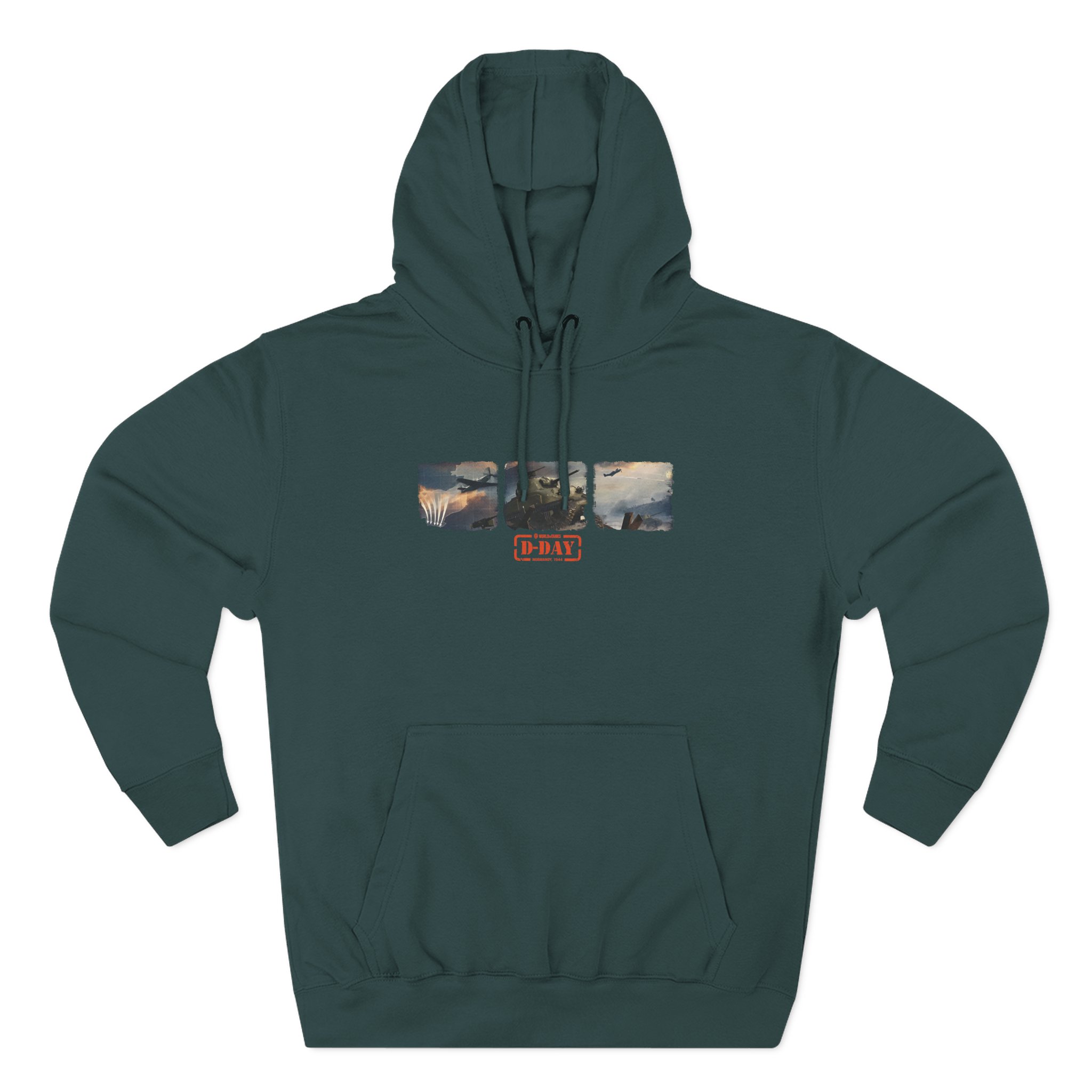 World of Tank Wot D-day Three-Panel Fleece Hoodie