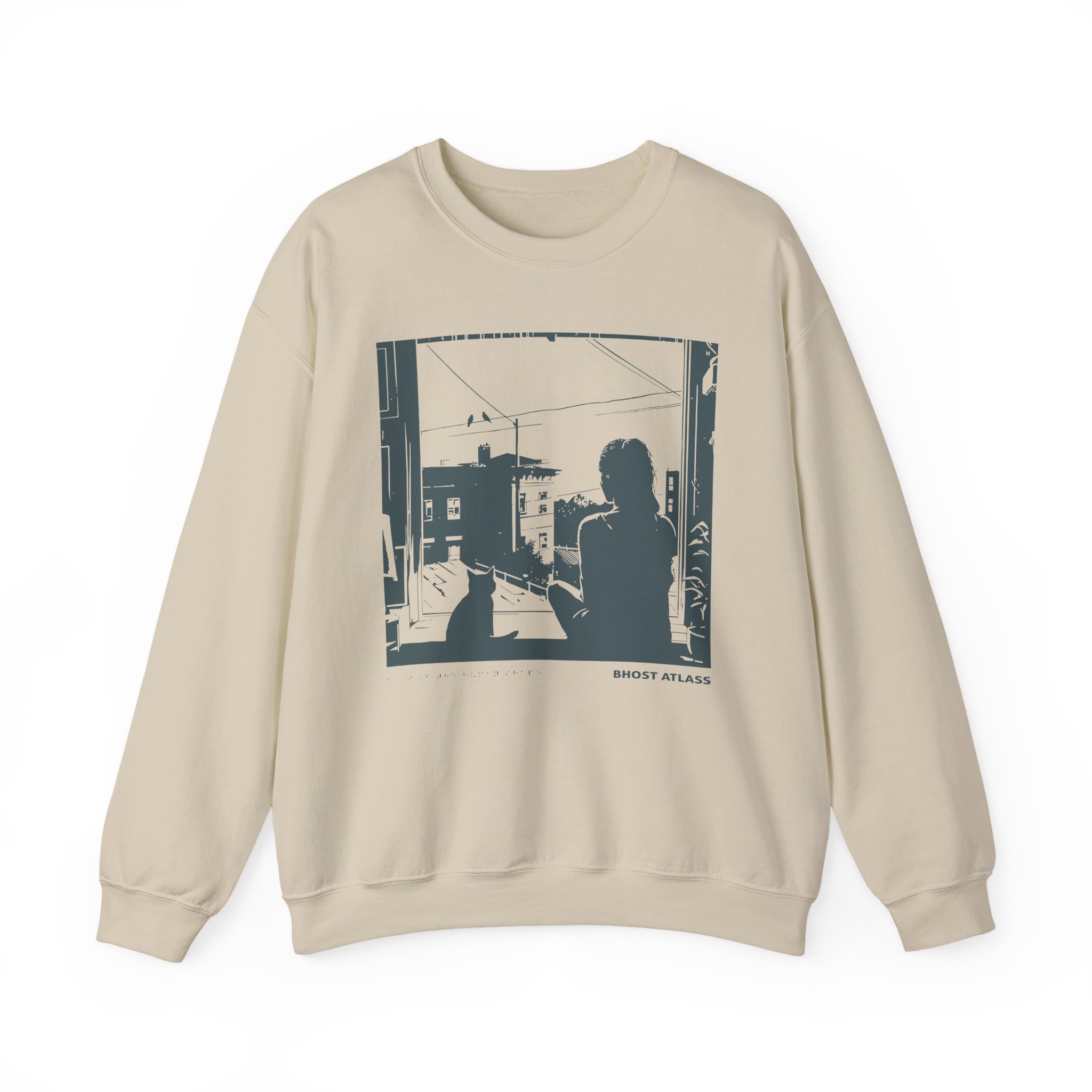 Ghost Atlas Dust of the Human Shape Unisex Heavy Blendâ„¢ Crewneck Sweatshirt