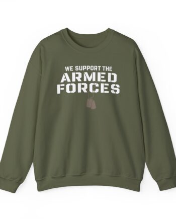 Valuetainment We Support the Armed Forces Unisex Heavy Blend™ Crewneck Sweatshirt