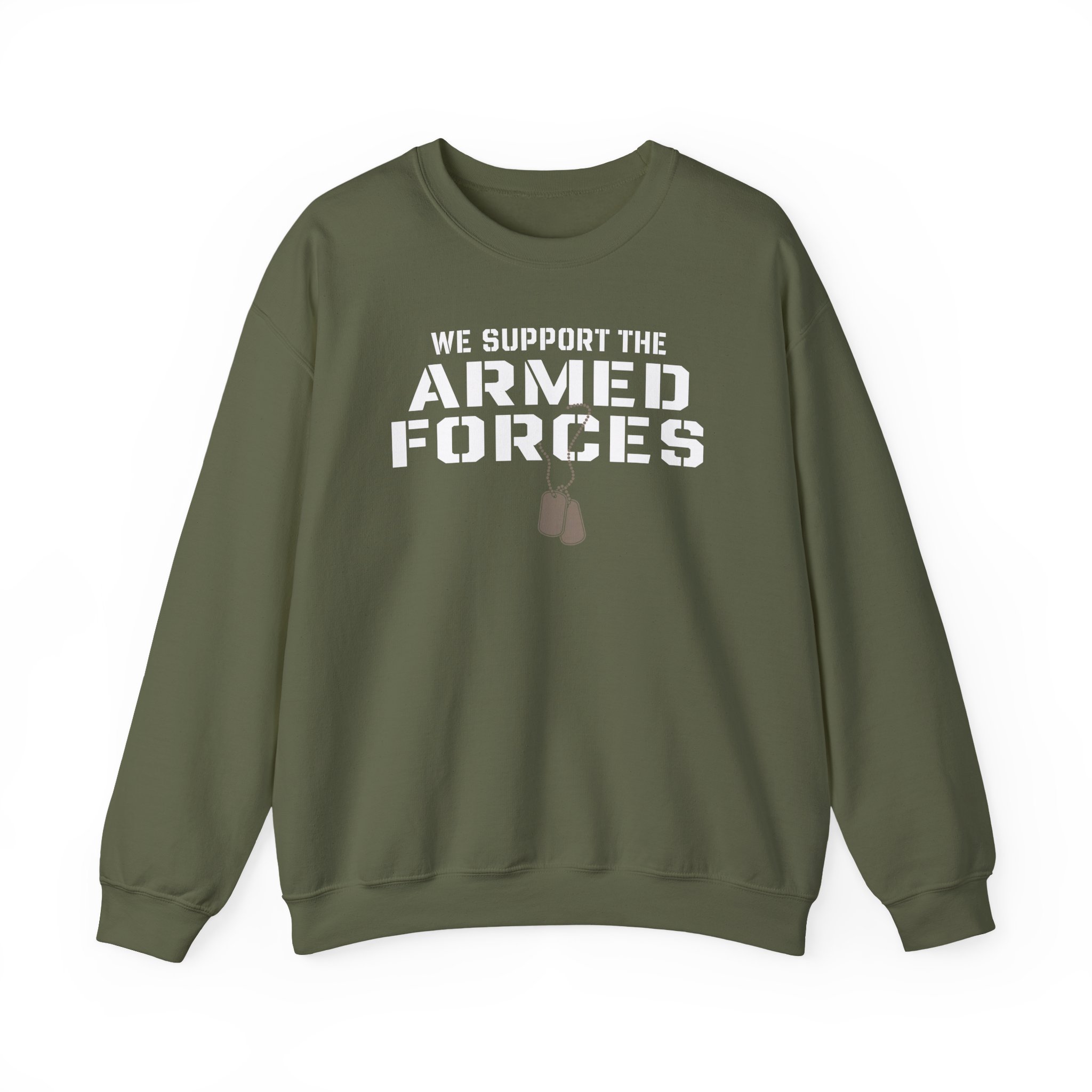 Valuetainment We Support the Armed Forces Unisex Heavy Blendâ„¢ Crewneck Sweatshirt