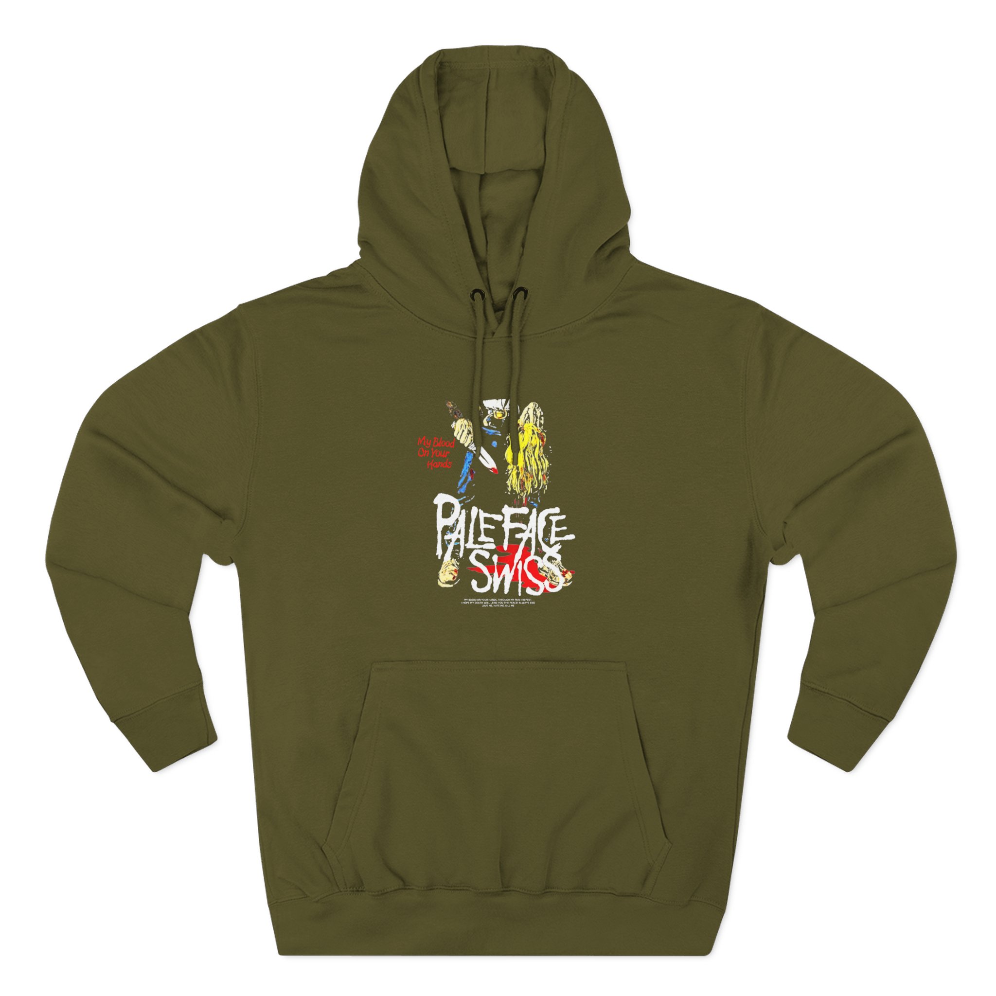 Paleface My Blood on Your Hands Washed Out Three-Panel Fleece Hoodie