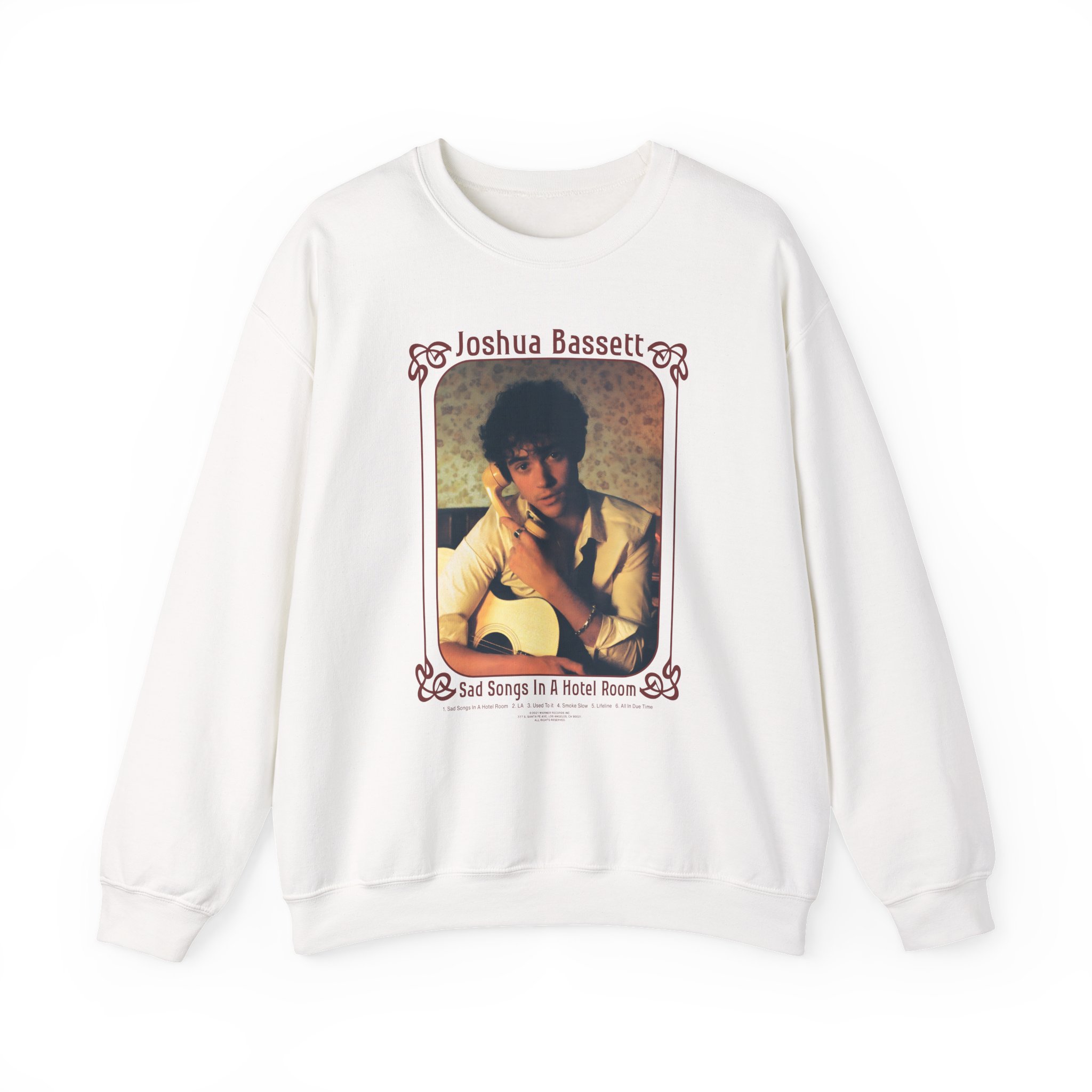 Joshua Bassett Sad Songs Face Unisex Heavy Blendâ„¢ Crewneck Sweatshirt