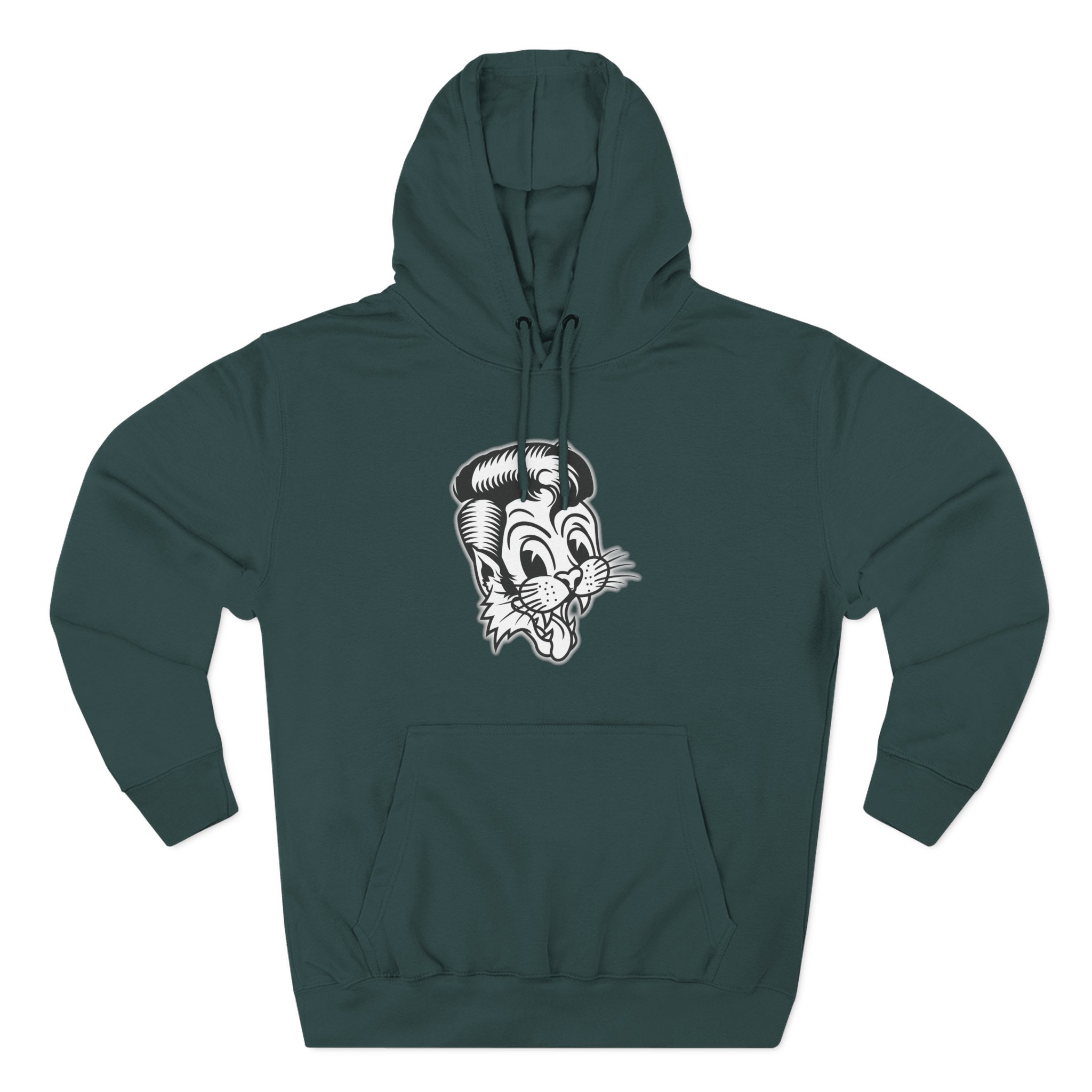 Stray Cats Metallic Cat Three-Panel Fleece Hoodie