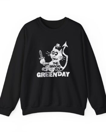 Green Day Cat and Sword Unisex Heavy Blend™ Crewneck Sweatshirt