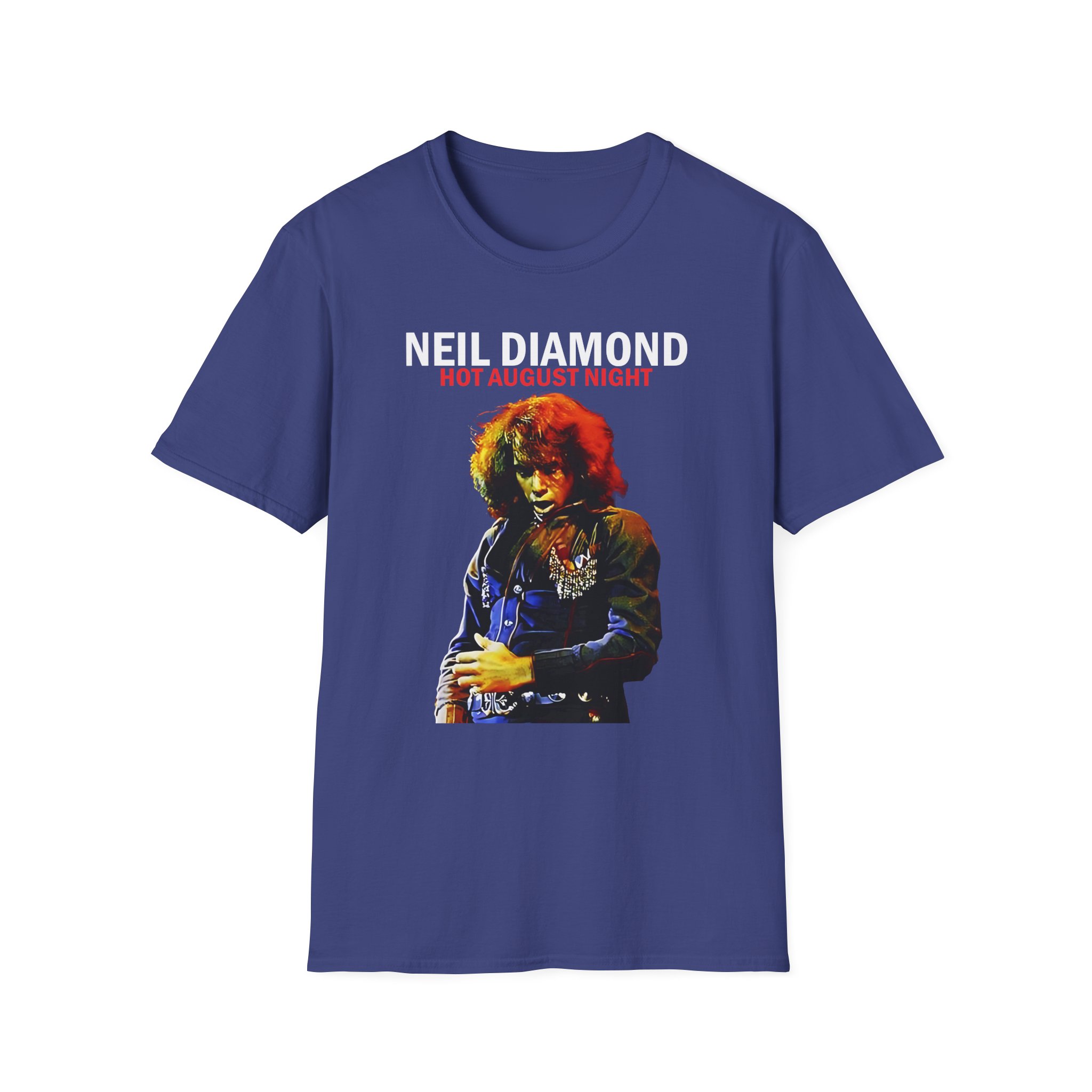 Neil Diamond Hot August Night Album Photo Unisex Softstyle T-Shirt