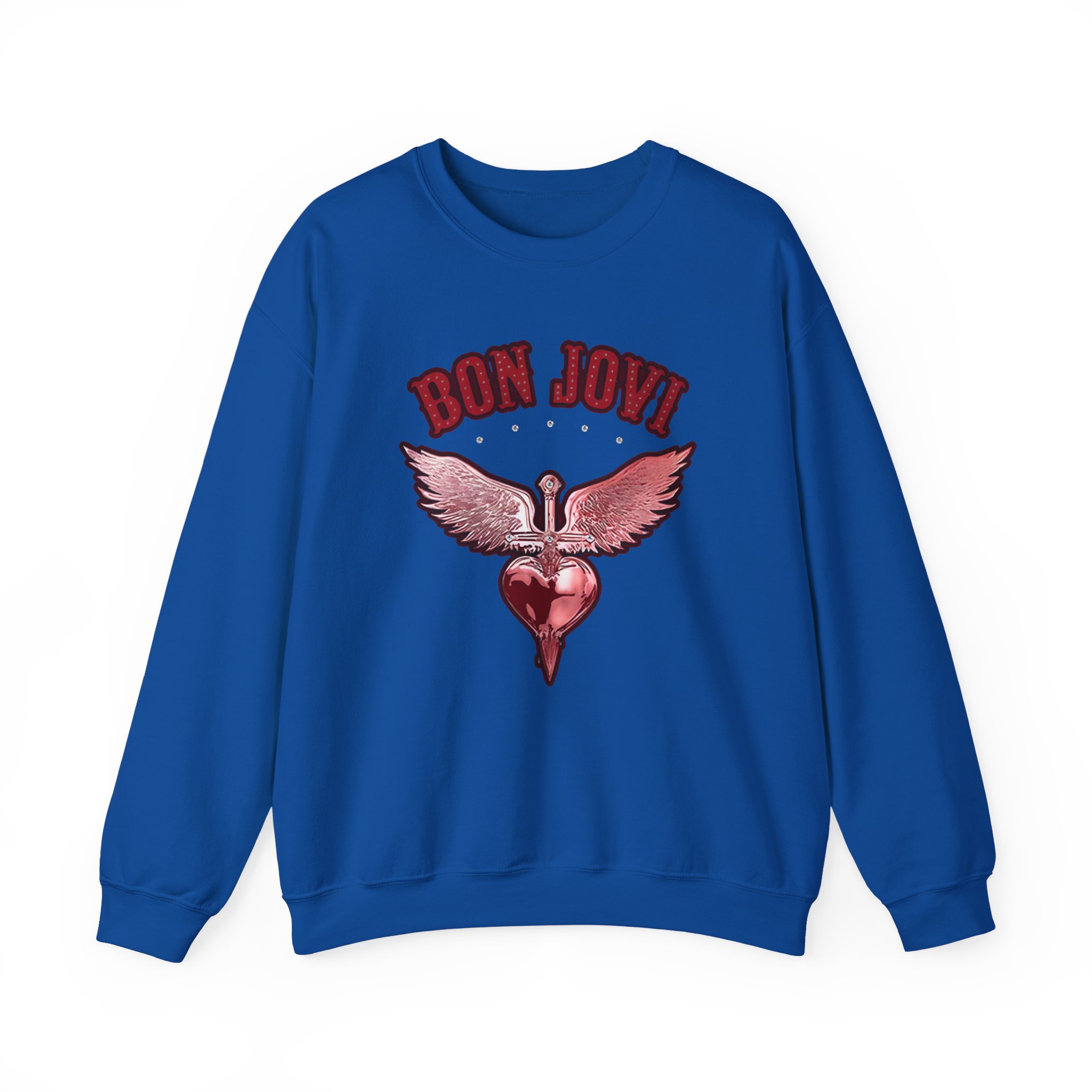 Bon Jovi Forever Red H&d Unisex Heavy Blendâ„¢ Crewneck Sweatshirt