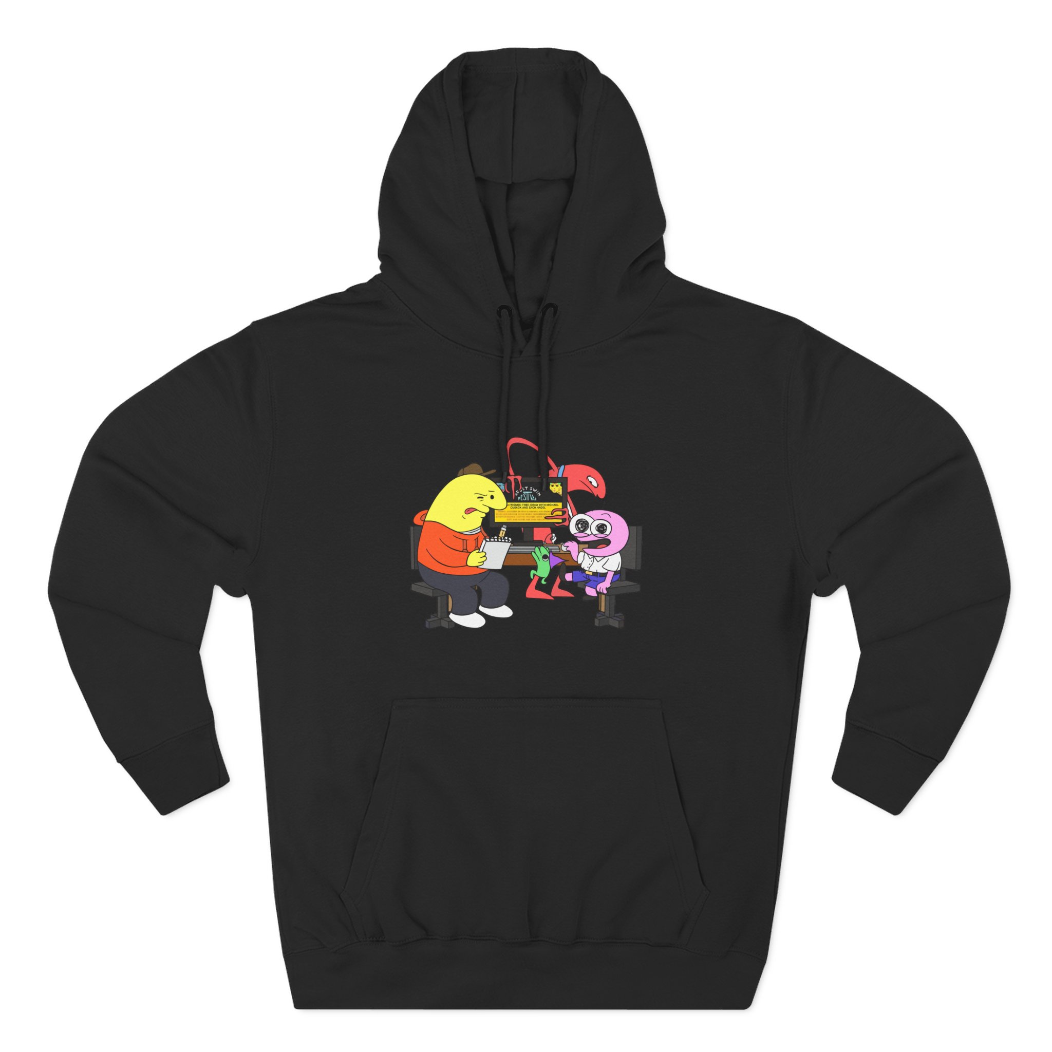 Smiling Friends Three-panel Fleece Hoodie