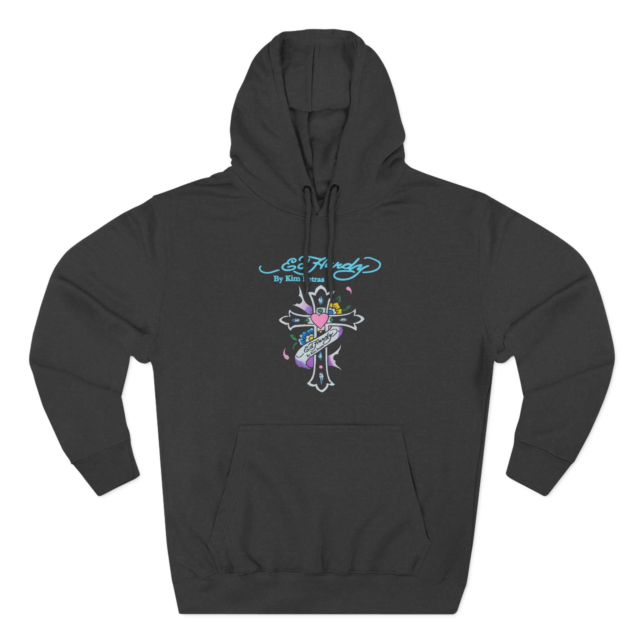 Kim Petras Cross Cut Off Three-Panel Fleece Hoodie